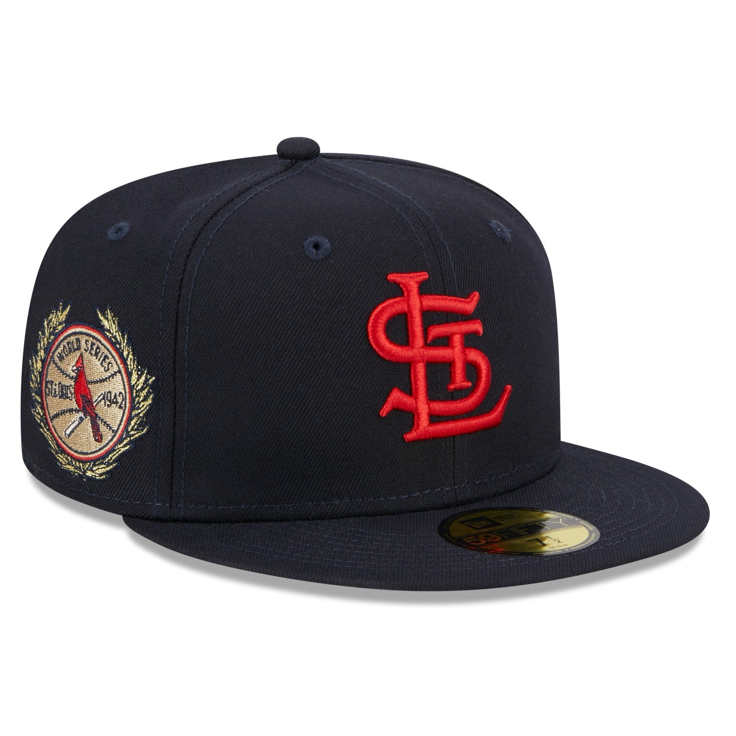 St. Louis Cardinals New Era Custom 59FIFTY Black UV Logos Patch Fitted Hat, 7 5/8 / Black