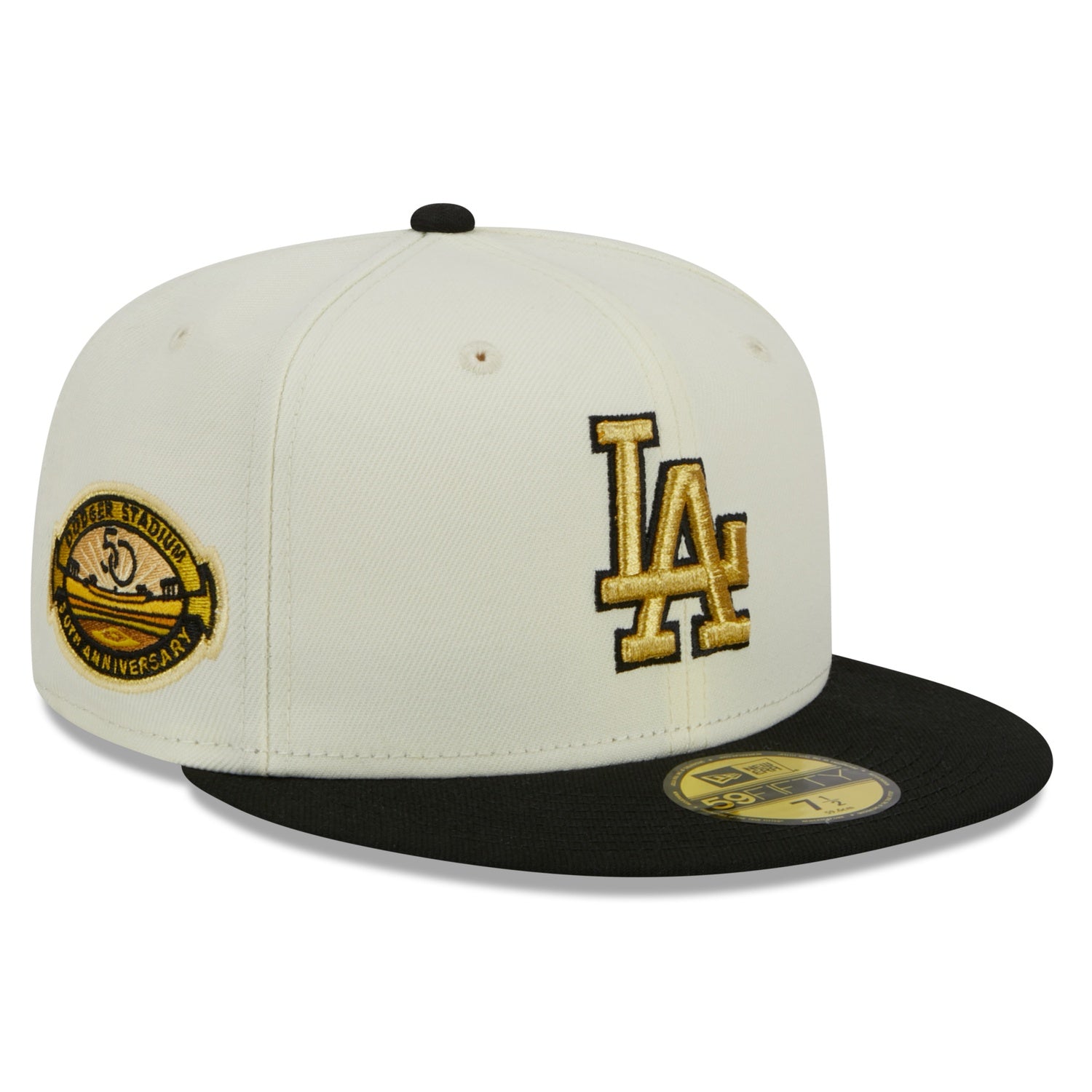New Era Los Angeles Dodgers 40th Anniversary Stone Gold Two Tone Edition  59Fifty Fitted Hat, EXCLUSIVE HATS, CAPS