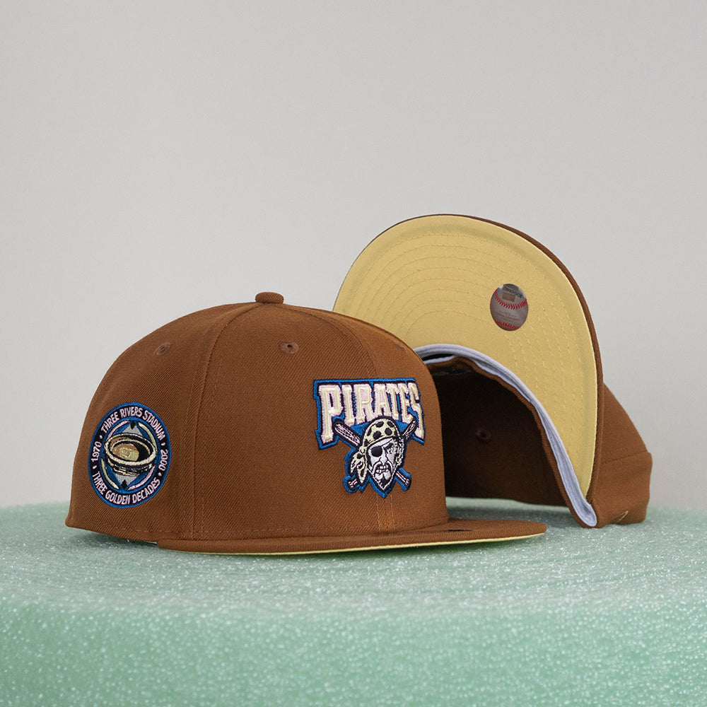 Men's New Era White/Coral Pittsburgh Pirates Final Season at Three Rivers Stadium Strawberry Lolli 59FIFTY Fitted Hat