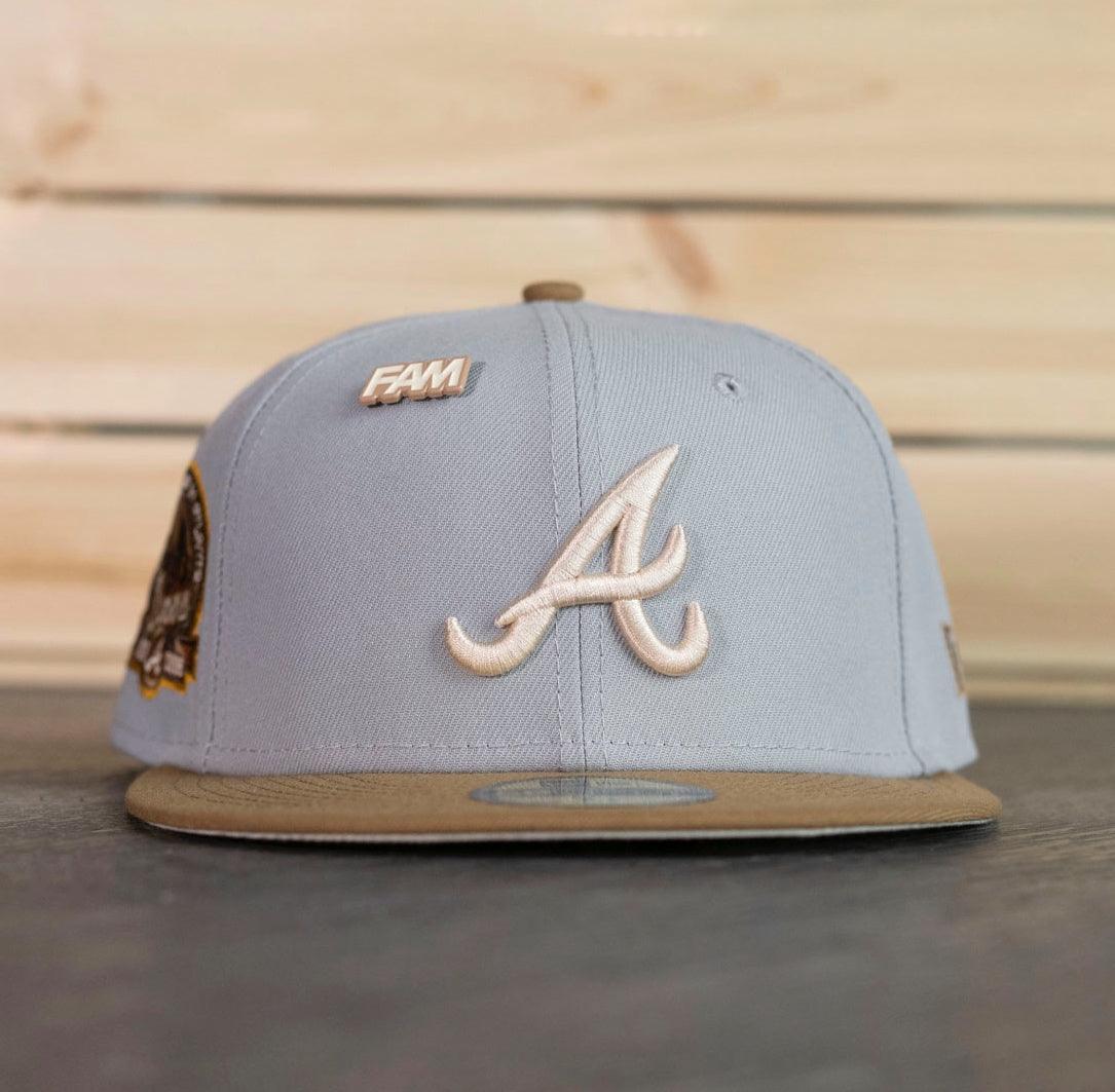 Men's New Era Cream/Stone Atlanta Braves Chrome Anniversary 59FIFTY Fitted Hat