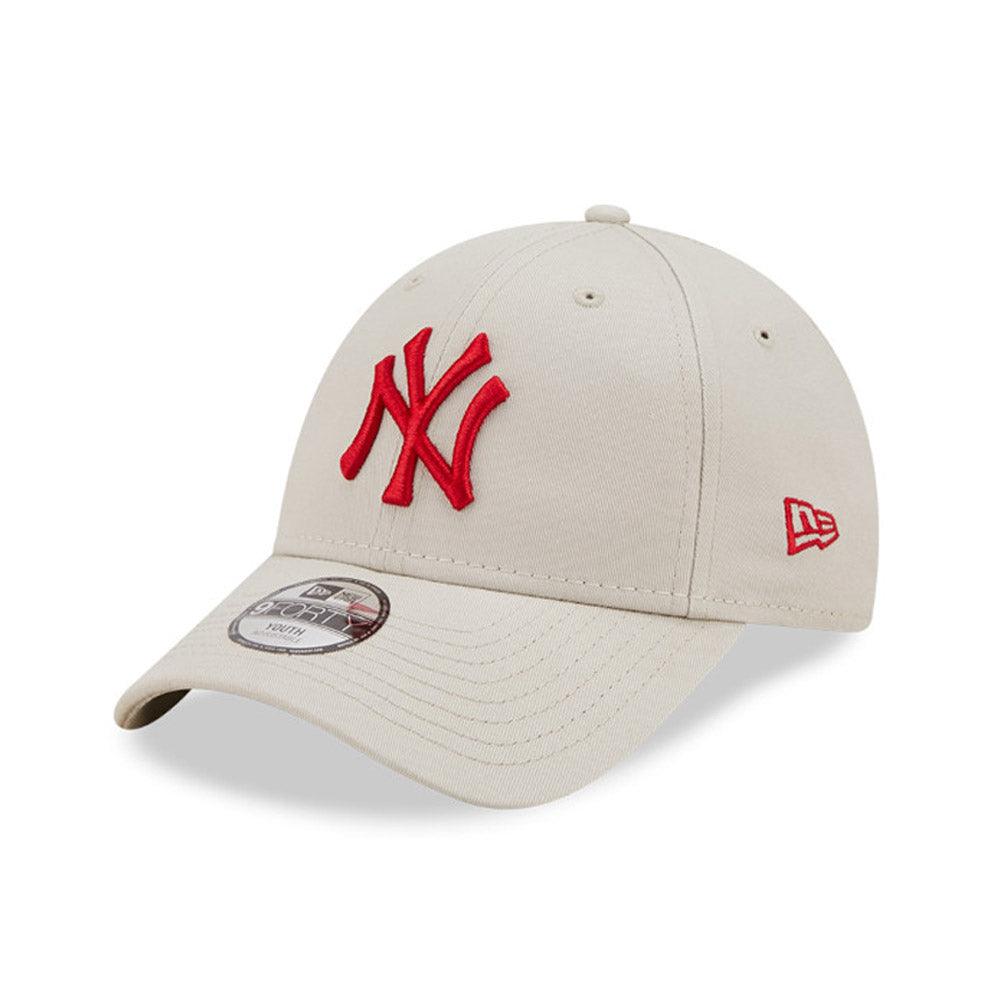 New Era 9forty NY unisex cap in white and red logo