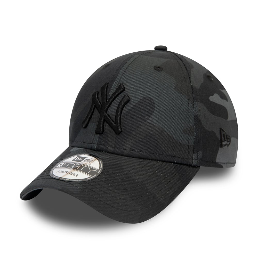 NEW ERA 9FORTY LEAGUE ESSENTIAL NEW YORK YANKEES CAMO BLACK CAP