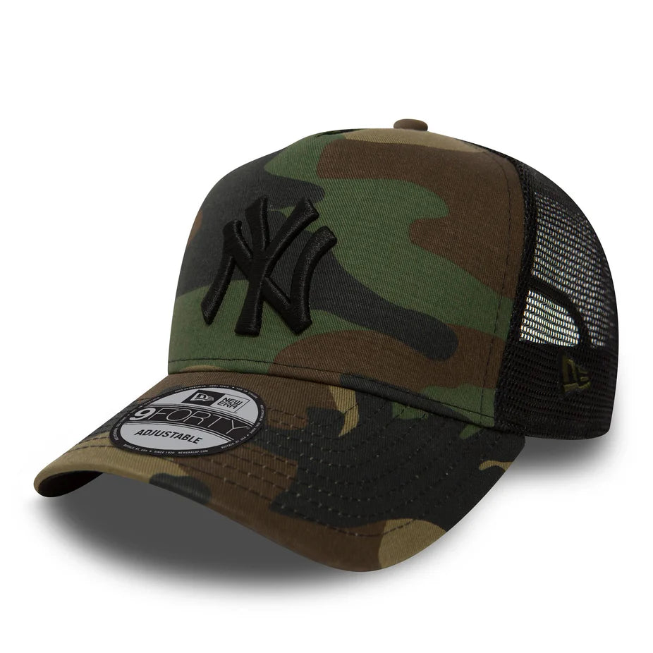 NEW ERA KIDS 9FORTY A-FRAME TRUCKER MLB NEW YORK YANKEES CAMO CAP