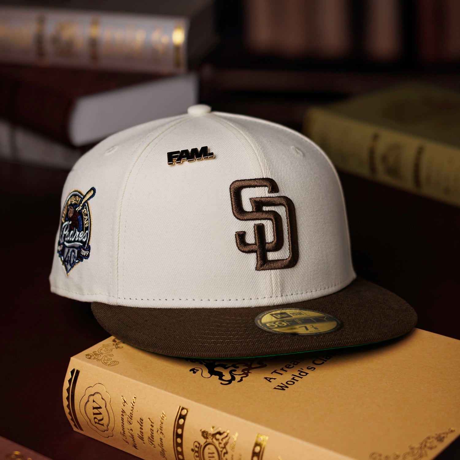 NEW ERA 59FIFTY MLB SAN DIEGO PADRES 40TH ANNIVERSARY TWO TONE / KELLY GREEN UV FITTED CAP