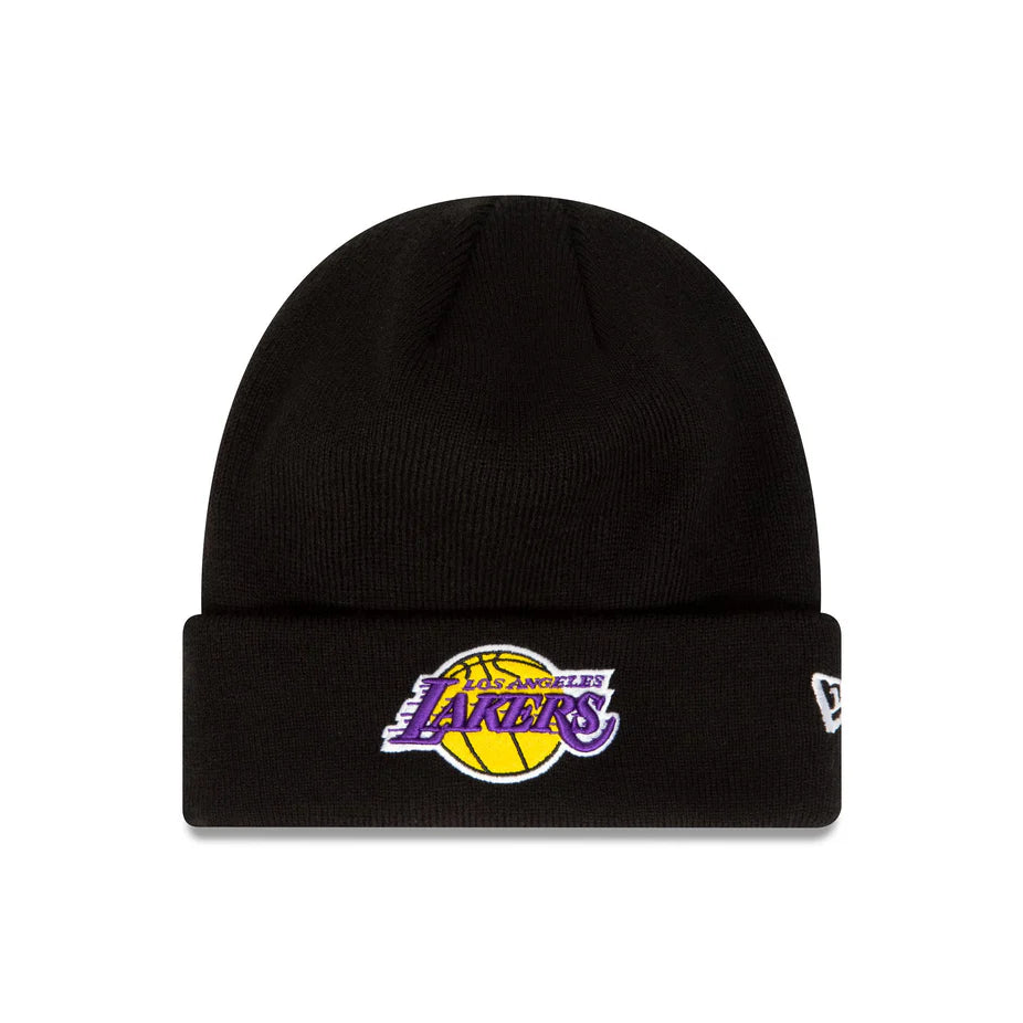 NEW ERA LOS ANGELES LAKERS ESSENTIAL CUFF BLACK KNIT