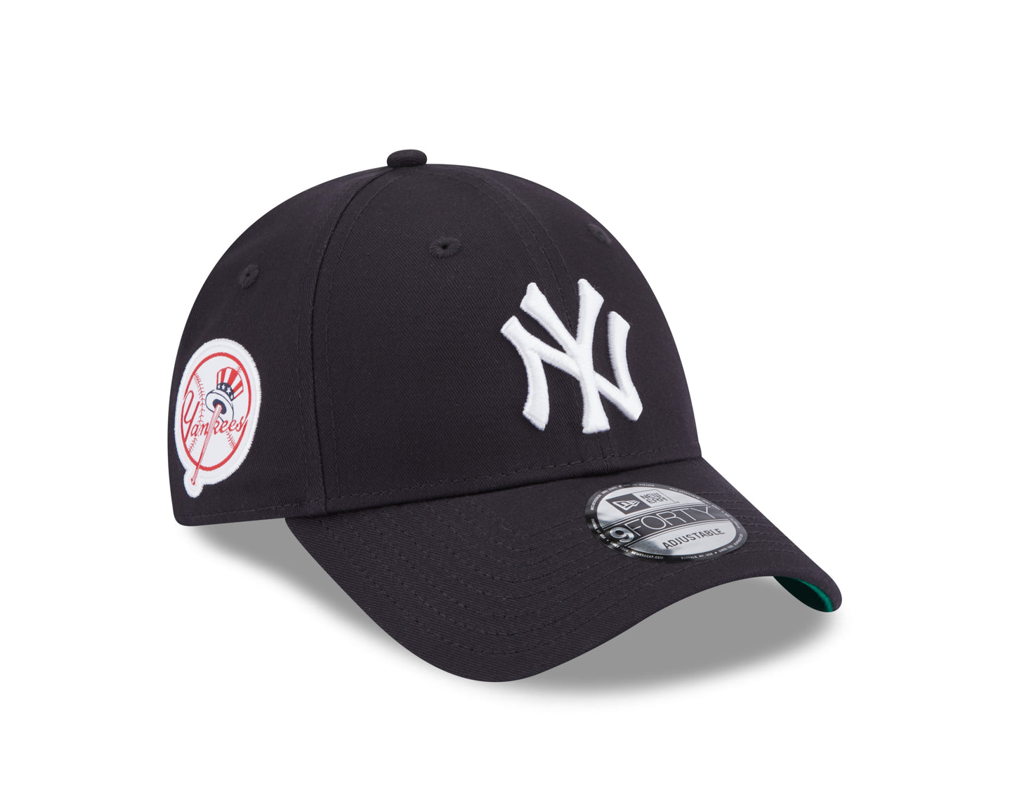 NEW ERA 9FORTY NEW YORK YANKEES TEAM SIDE PATCH BLACK / KELLY GREEN UV – FAM