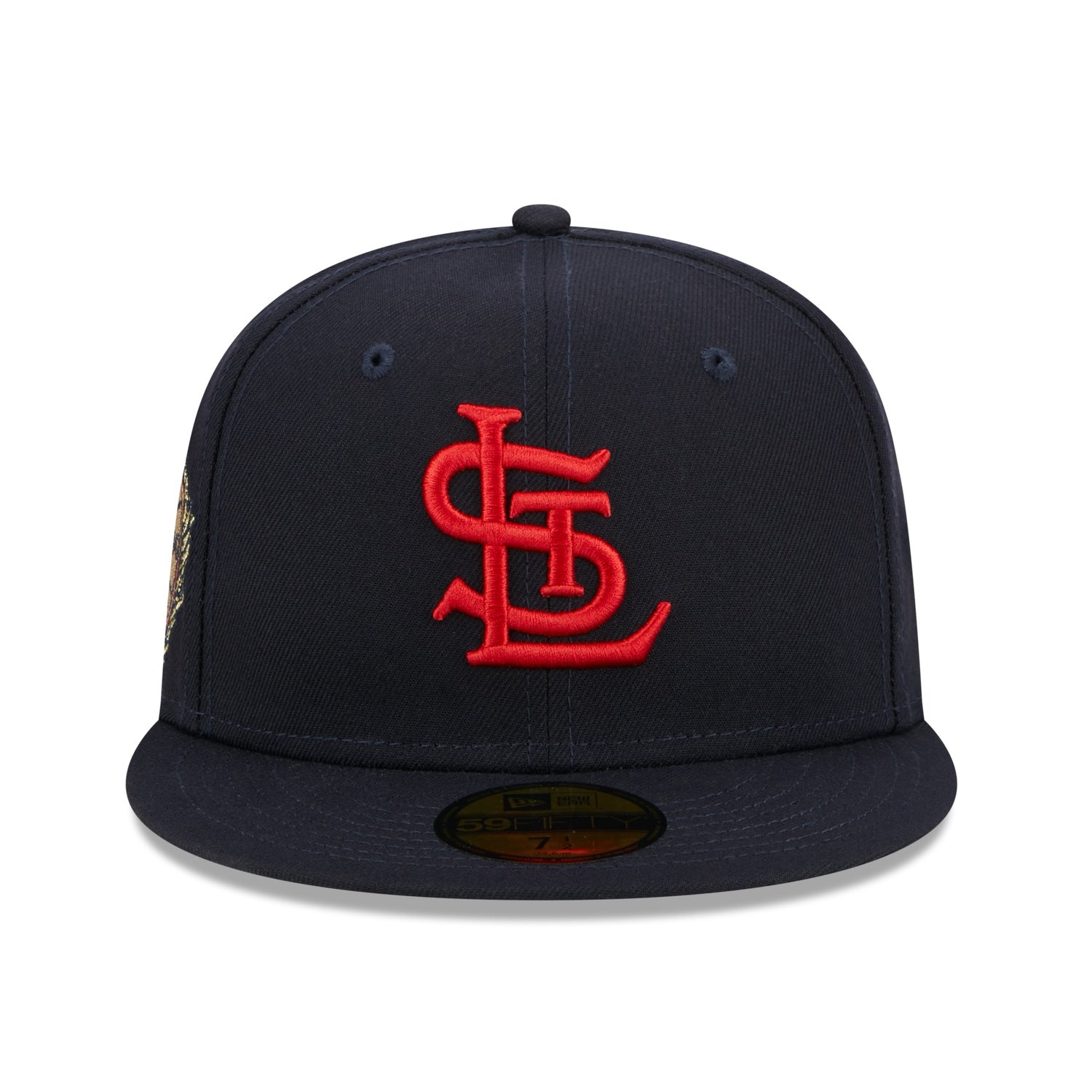 St. Louis Cardinals New Era Custom 59FIFTY Navy Visor Patch Fitted Hat, 8 / Navy