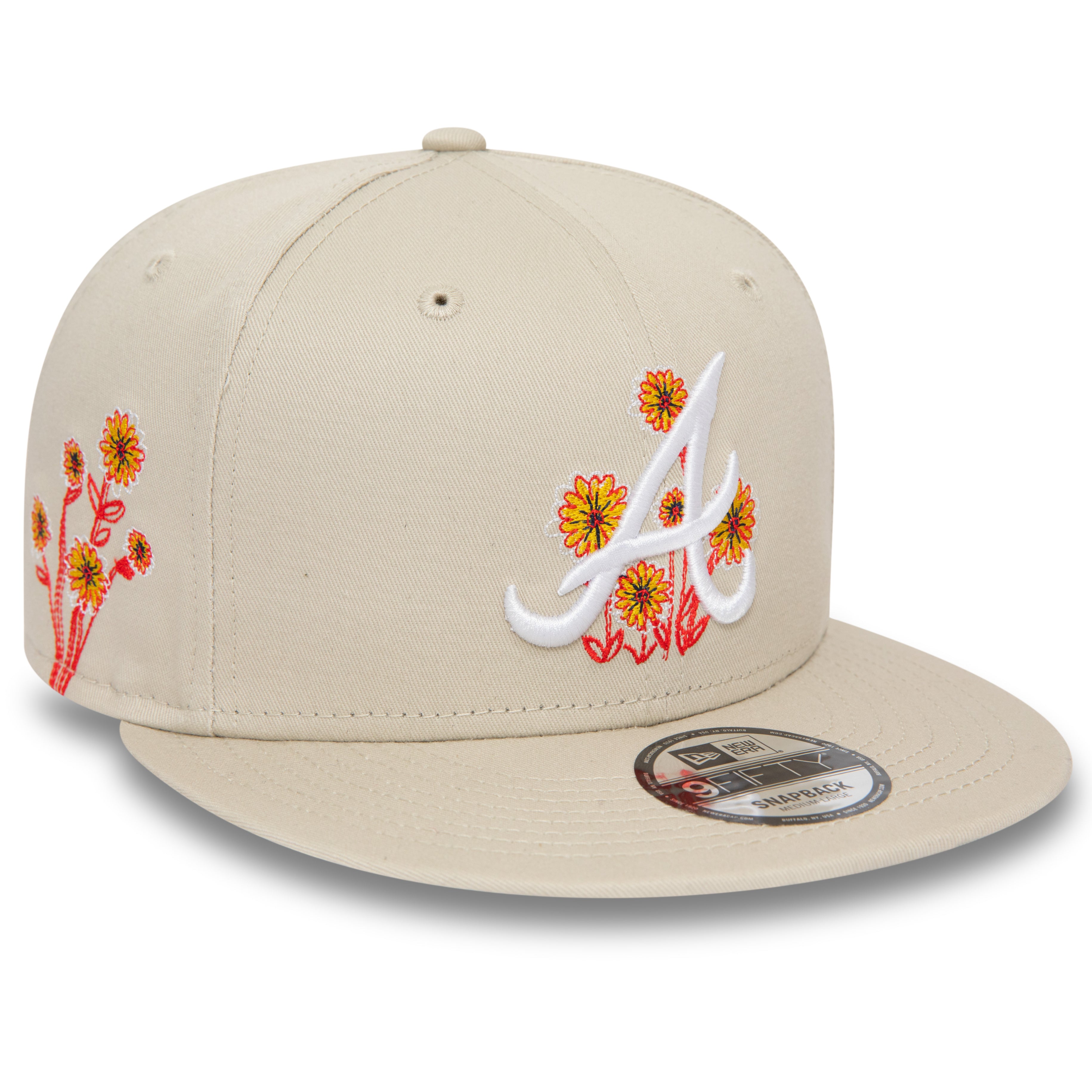 NEW ERA 9FIFTY FLOWER ICON ATLANTA BRAVES STONE SNAPBACK