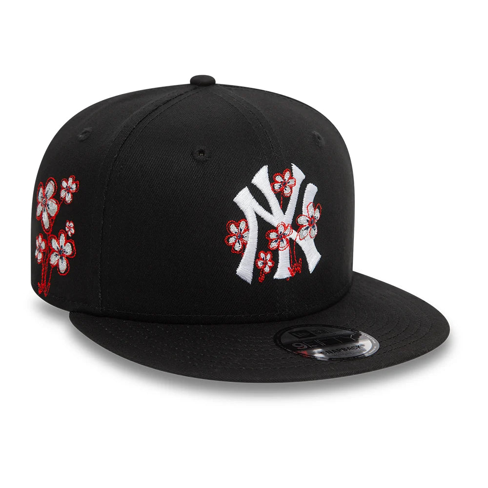 NEW ERA 9FIFTY FLOWER ICON NEW YORK YANKEES BLACK SNAPBACK