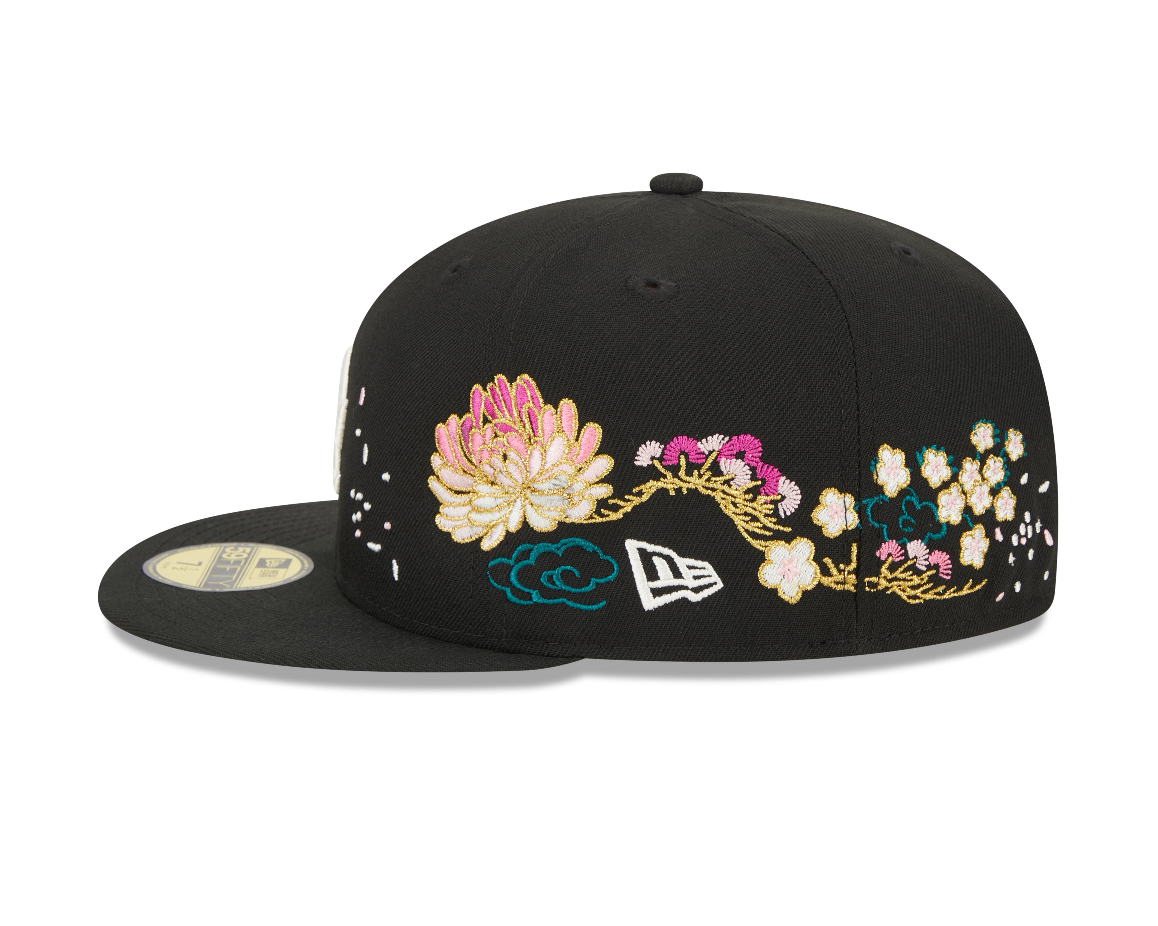 NEW ERA 59FIFTY MLB LOS ANGELES DODGERS CHERRY BLOSSOM BLACK / GREY UV  FITTED CAP