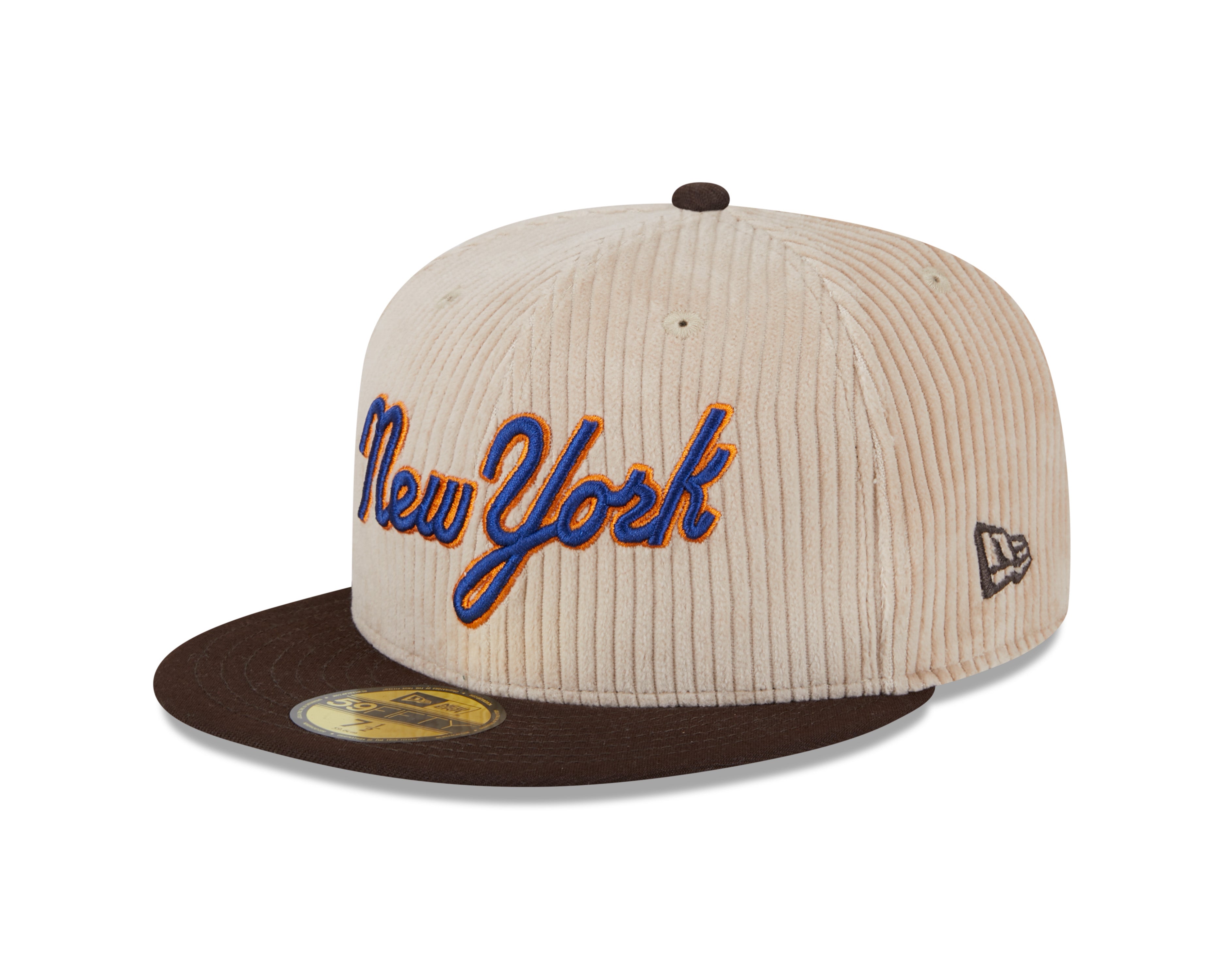 NEW ERA 59FIFTY MLB NEW YORK METS FALL CORD 60TH ANNIVERSARY TWO TONE / DARK GREEN UV FITTED CAP