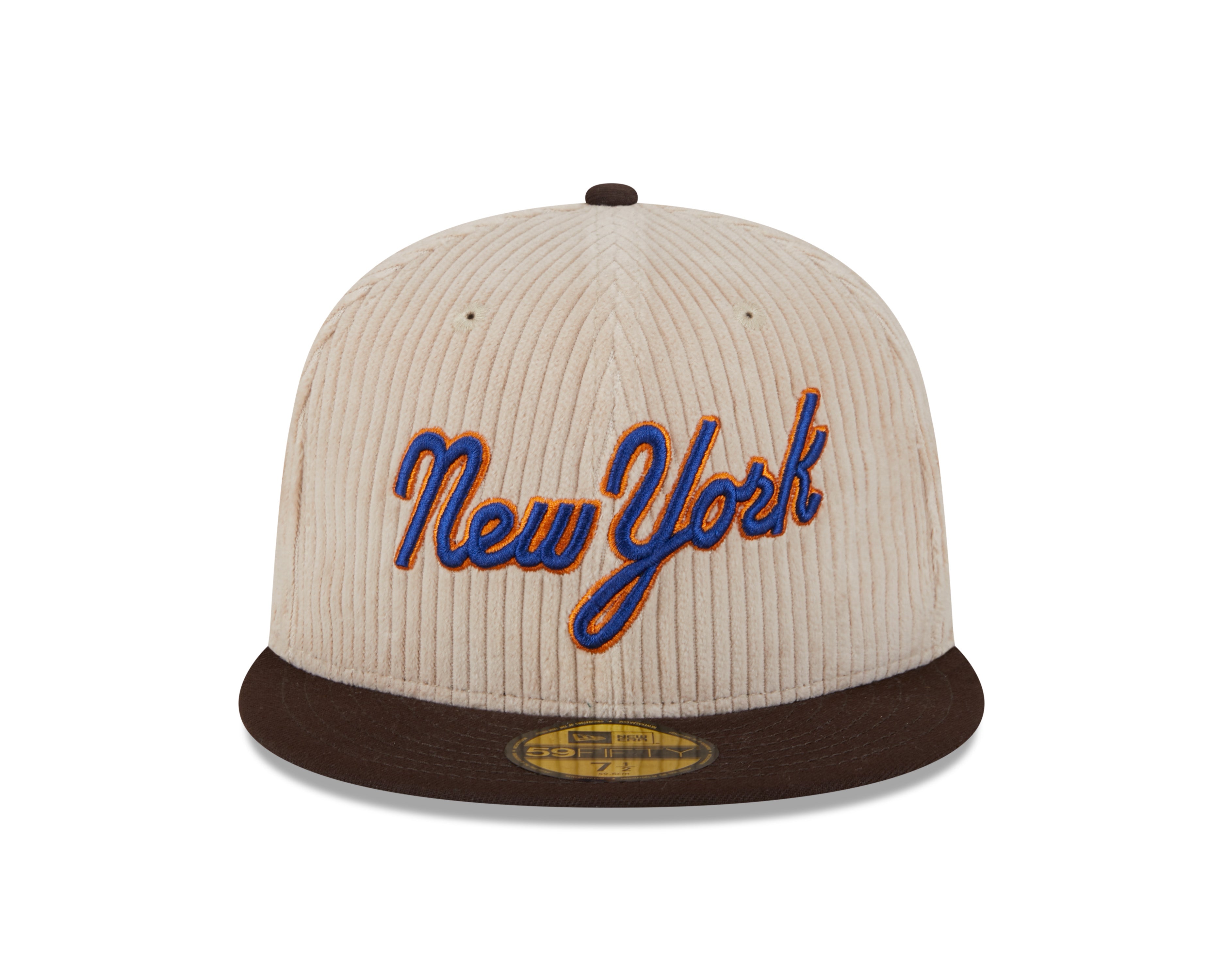 NEW ERA 59FIFTY MLB NEW YORK METS FALL CORD 60TH ANNIVERSARY TWO TONE / DARK GREEN UV FITTED CAP