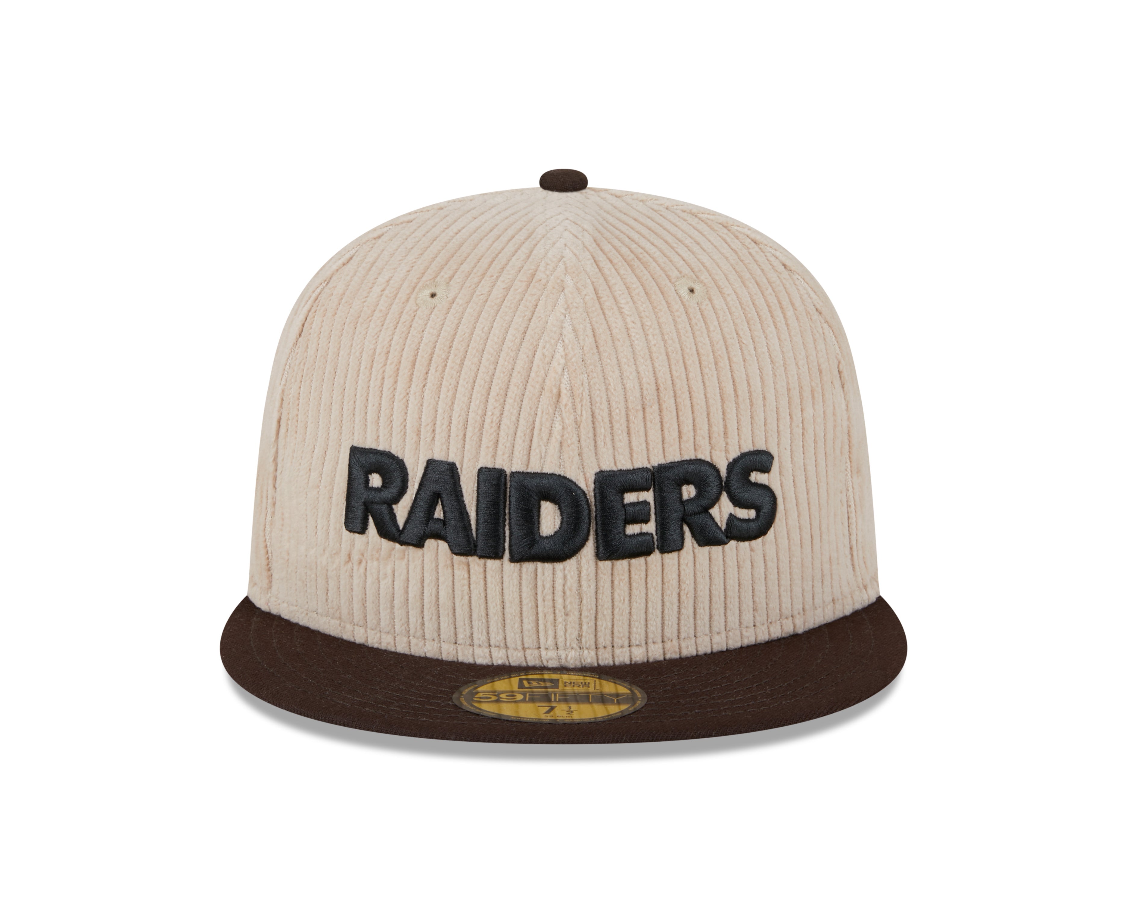 NEW ERA 59FIFTY NFL LAS VEGAS RAIDERS FALL CORD 60TH ANNIVERSARY TWO TONE / DARK GREEN UV FITTED CAP