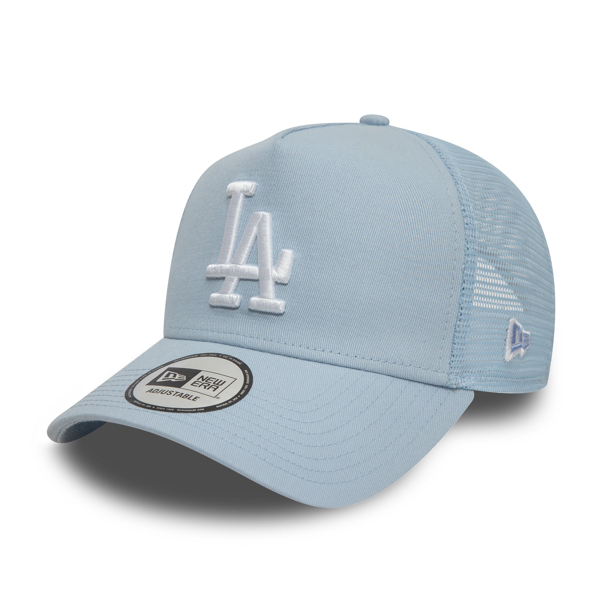 NEW ERA 9FORTY A-FRAME TRUCKER MLB LOS ANGELES DODGERS SKY BLUE SNAPBACK CAP