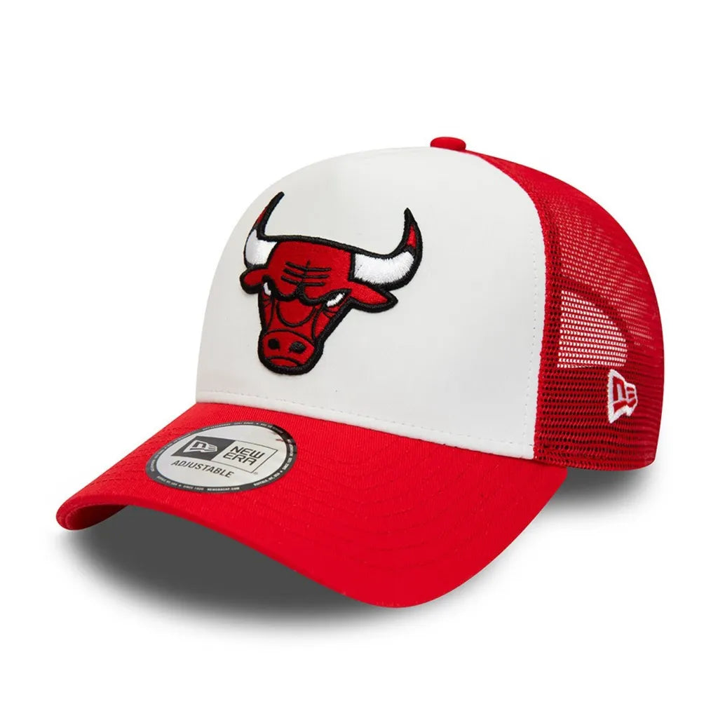 NEW ERA NBA TRUCKER CHICAGO BULLS RED / WHITE CAP