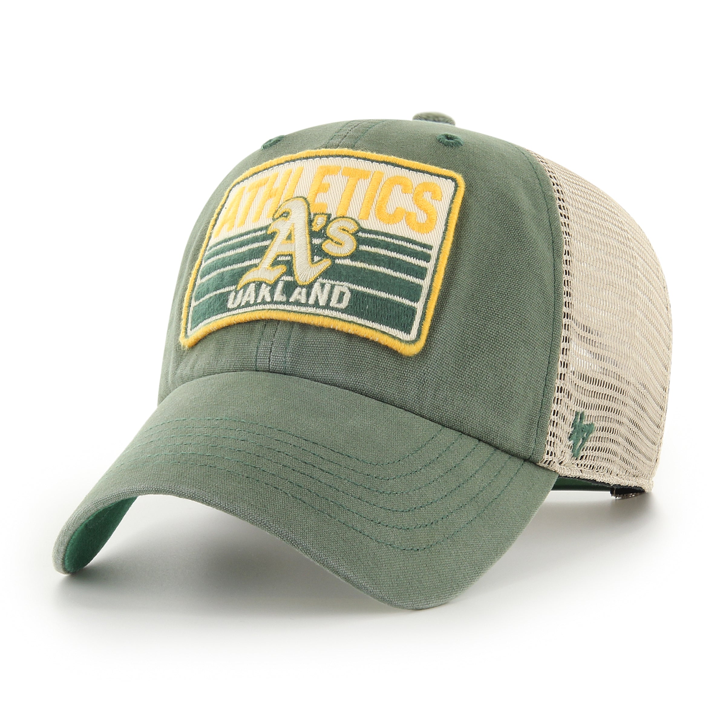 MLB OAKLAND ATHLETICS FOUR STROKE '47 CLEAN UP VINTAGE GREEN