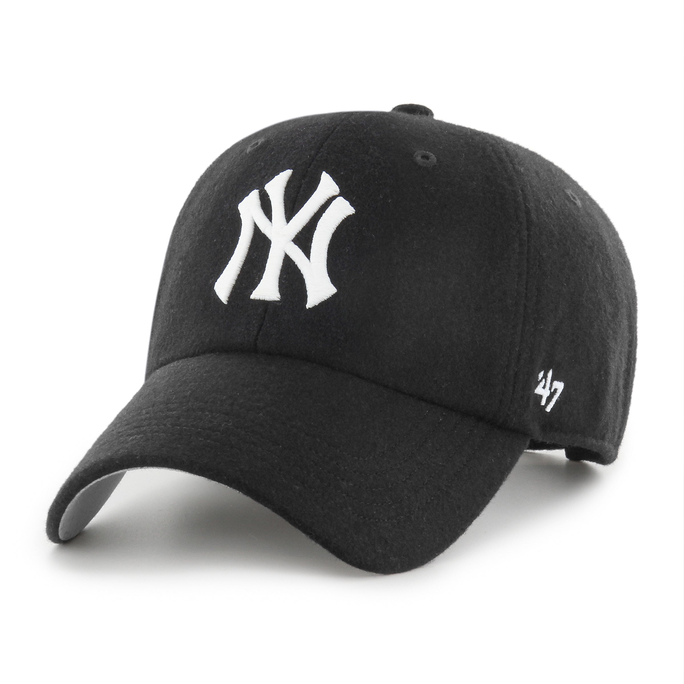 MLB NEW YORK YANKEES MATTE FINISH ’47 CLEAN UP BLACK CAP