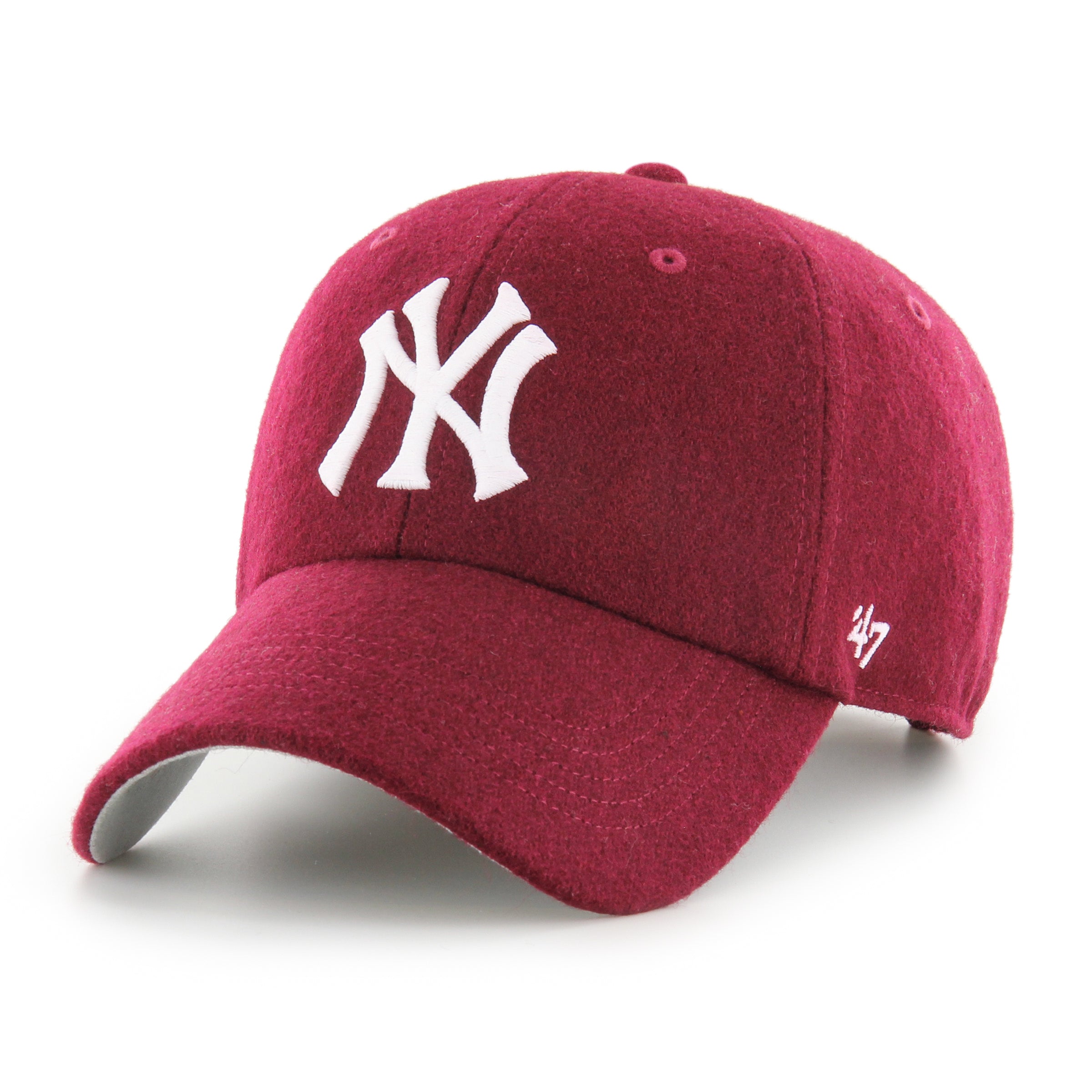 MLB NEW YORK YANKEES MATTE FINISH ’47 CLEAN UP CARDINAL CAP