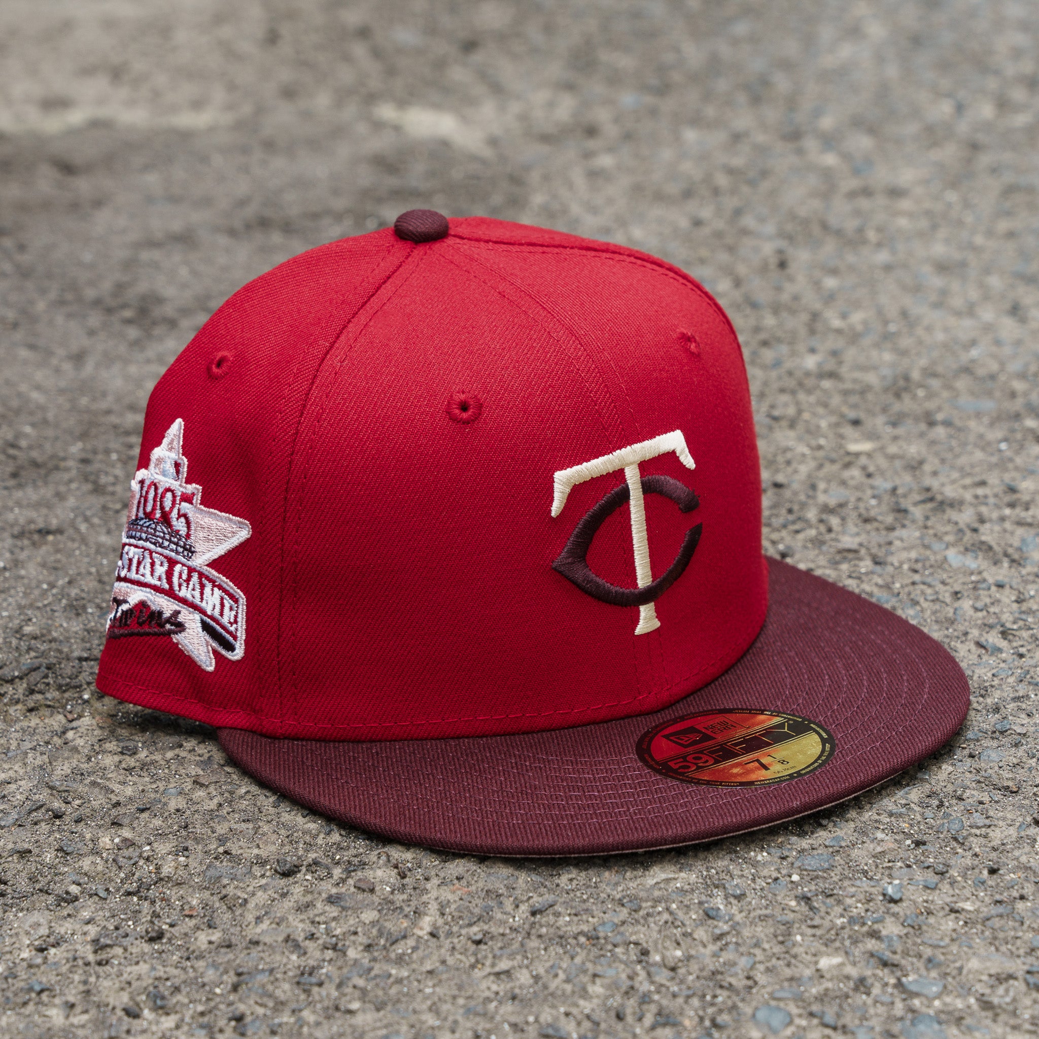 NEW ERA 59FIFTY MLB MINNESOTA TWINS ALL STAR GAME 1985 TWO TONE / PINK UV FITTED CAP