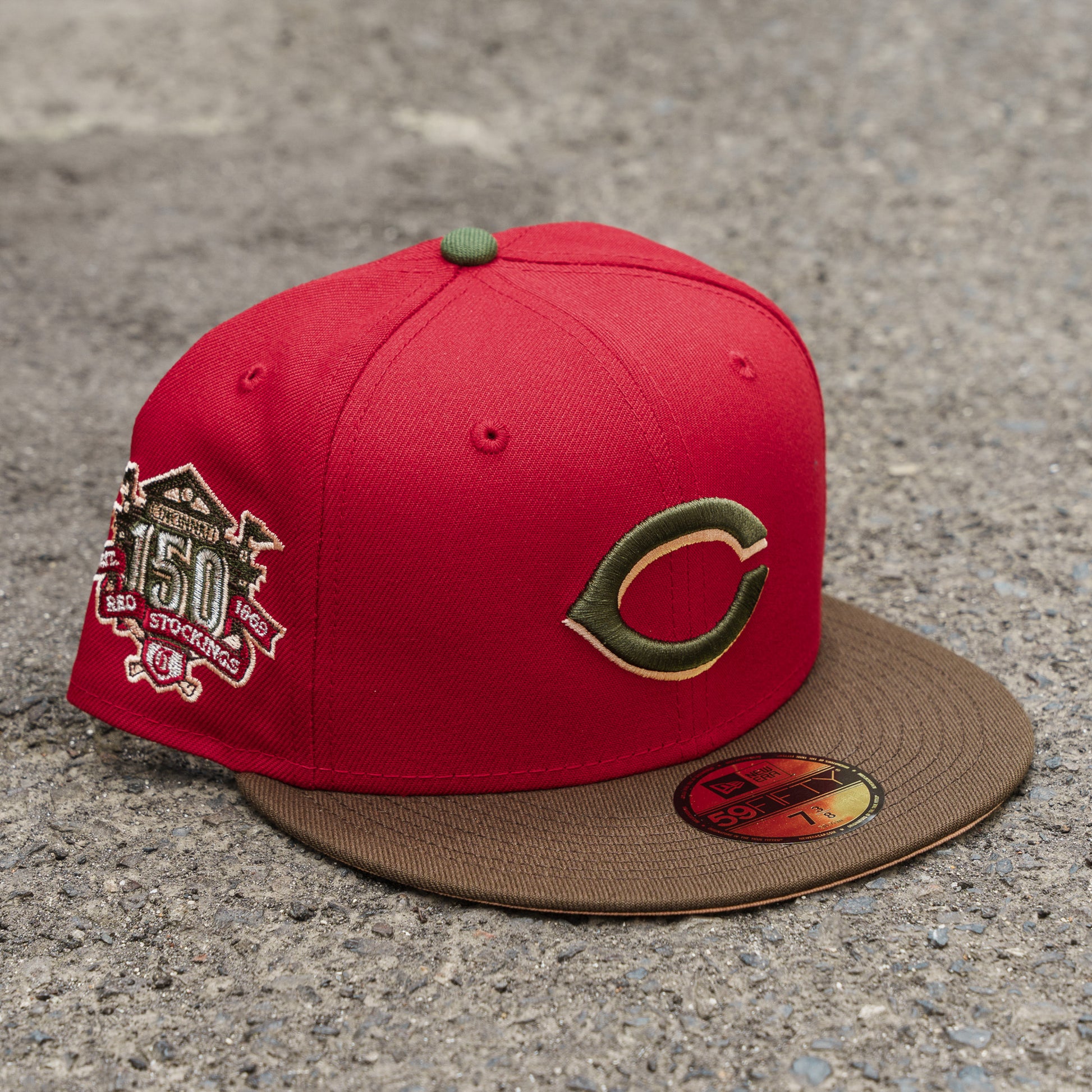 Cincinnati Reds Stone/Black with Green UV 150th Anniversary