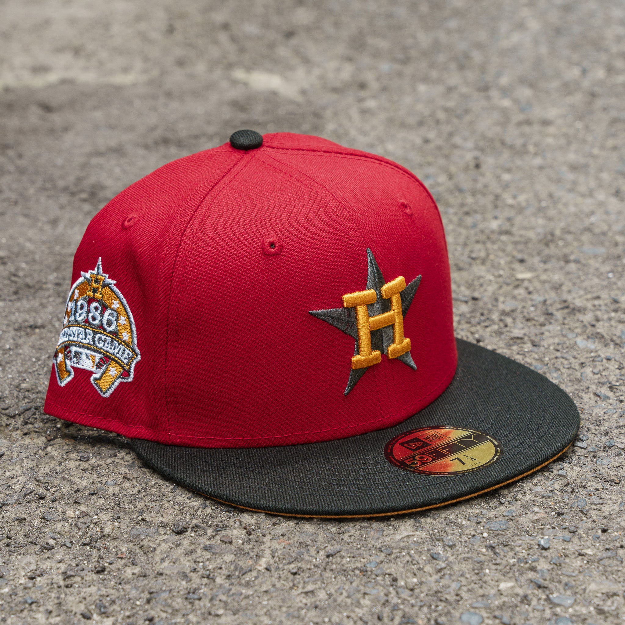 NEW ERA 59FIFTY MLB HOUSTON ASTROS ALL STAR GAME 1986 TWO TONE / PANAMA TAN UV FITTED CAP