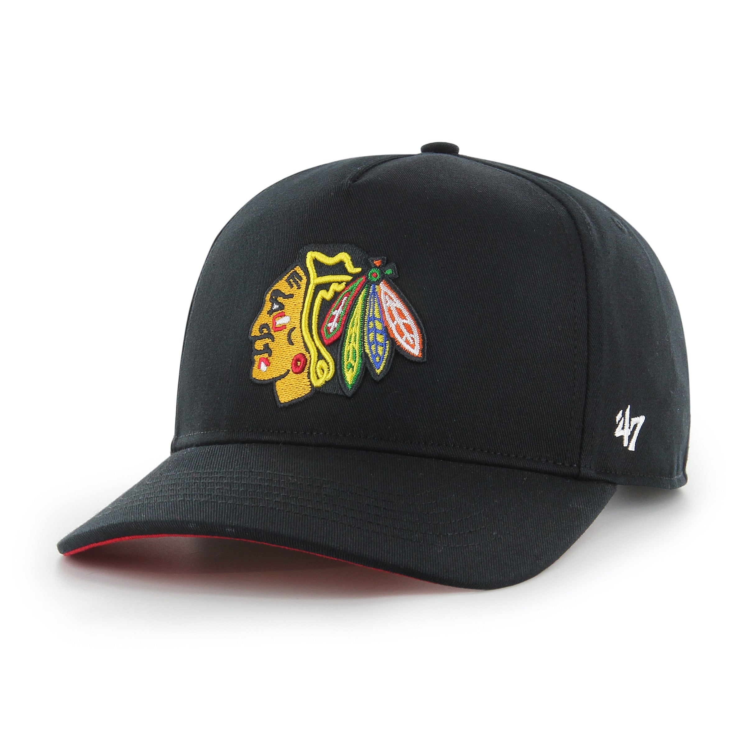 NHL CHICAGO BLACKHAWKS ’47 HITCH BLACK CAP