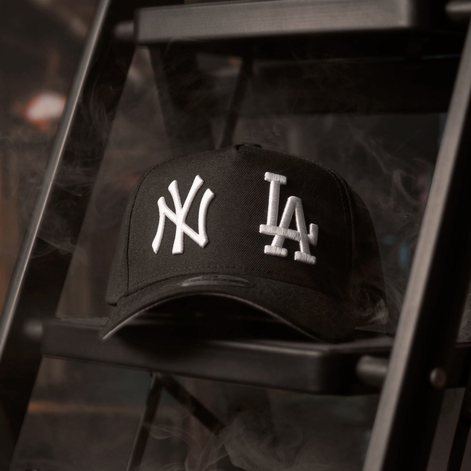 NEW ERA 9FORTY A-FRAME MLB NY LA BLACK/GREY UV CAP