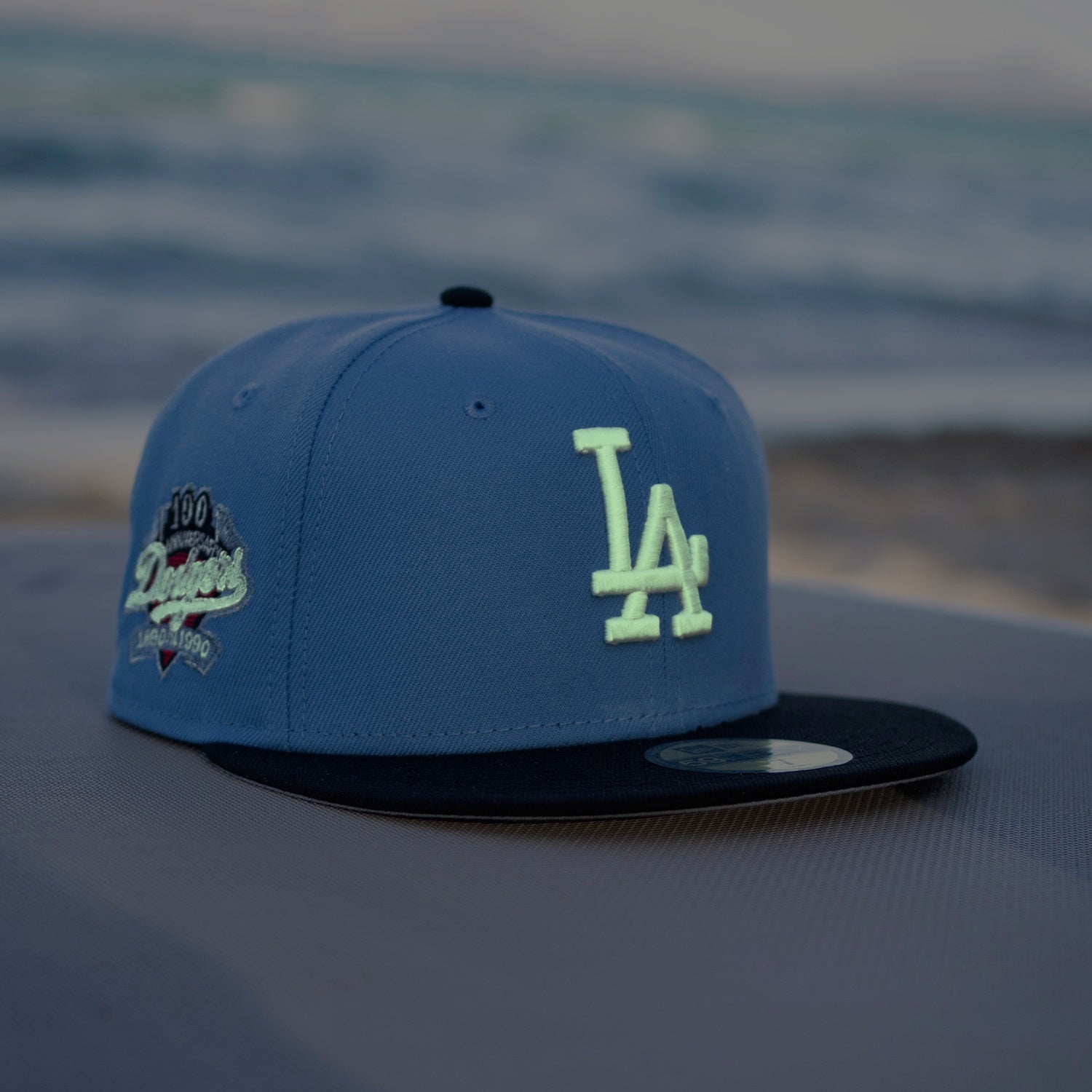 NEW ERA 59FIFTY MLB LOS ANGELES DODGERS 100TH ANNIVERSARY TWO TONE / GREY UV FITTED CAP