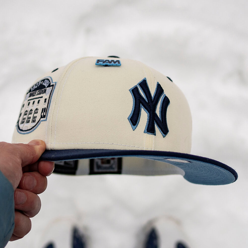 NEW ERA 59FIFTY MLB NEW YORK YANKEES YANKEE STADIUM 2008 TWO TONE/ SKY BLUE UV