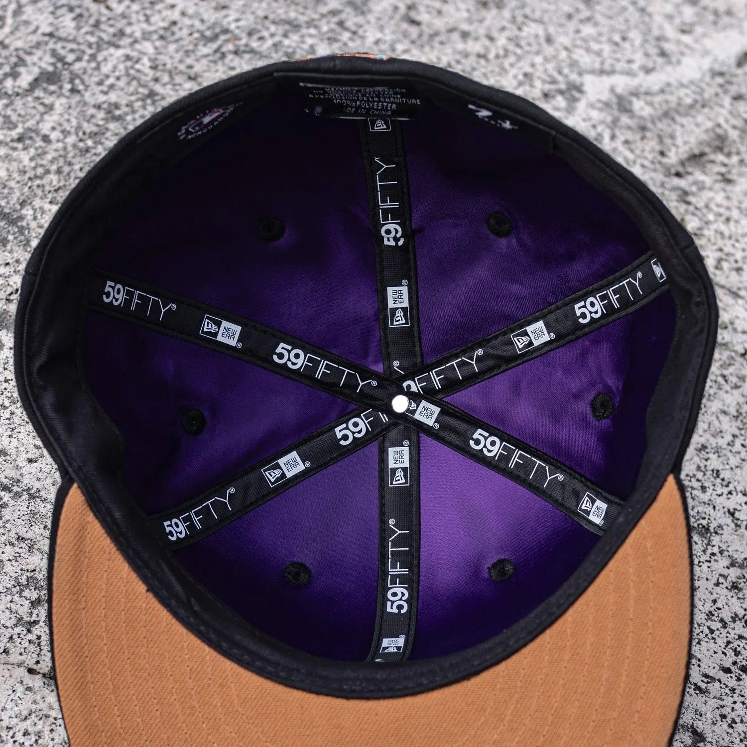 NEW ERA 59FIFTY MLB ARIZONA DIAMONDBACKS SATIN LINED BLACK/ BRONZE UV