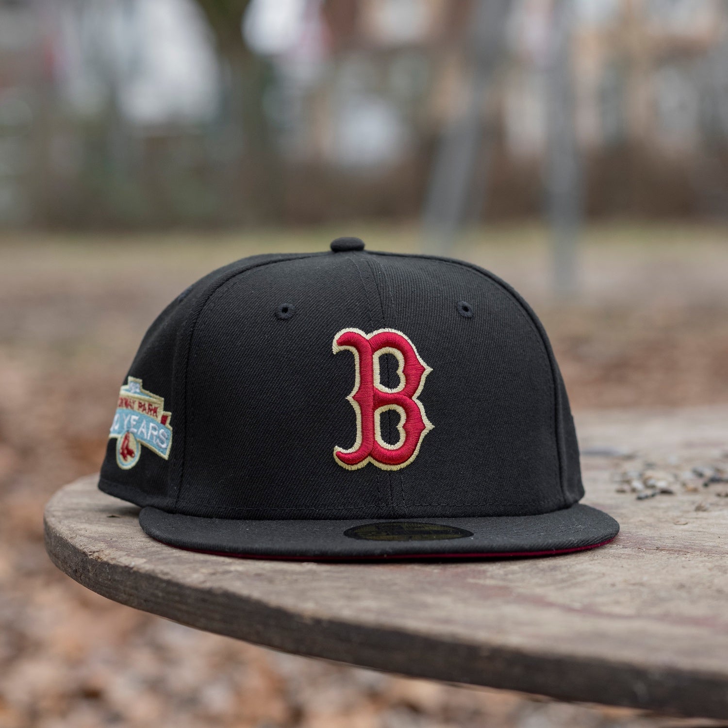 NEW ERA 59FIFTY MLB BOSTON RED SOX FENWAY PARK BLACK / MAROON UV