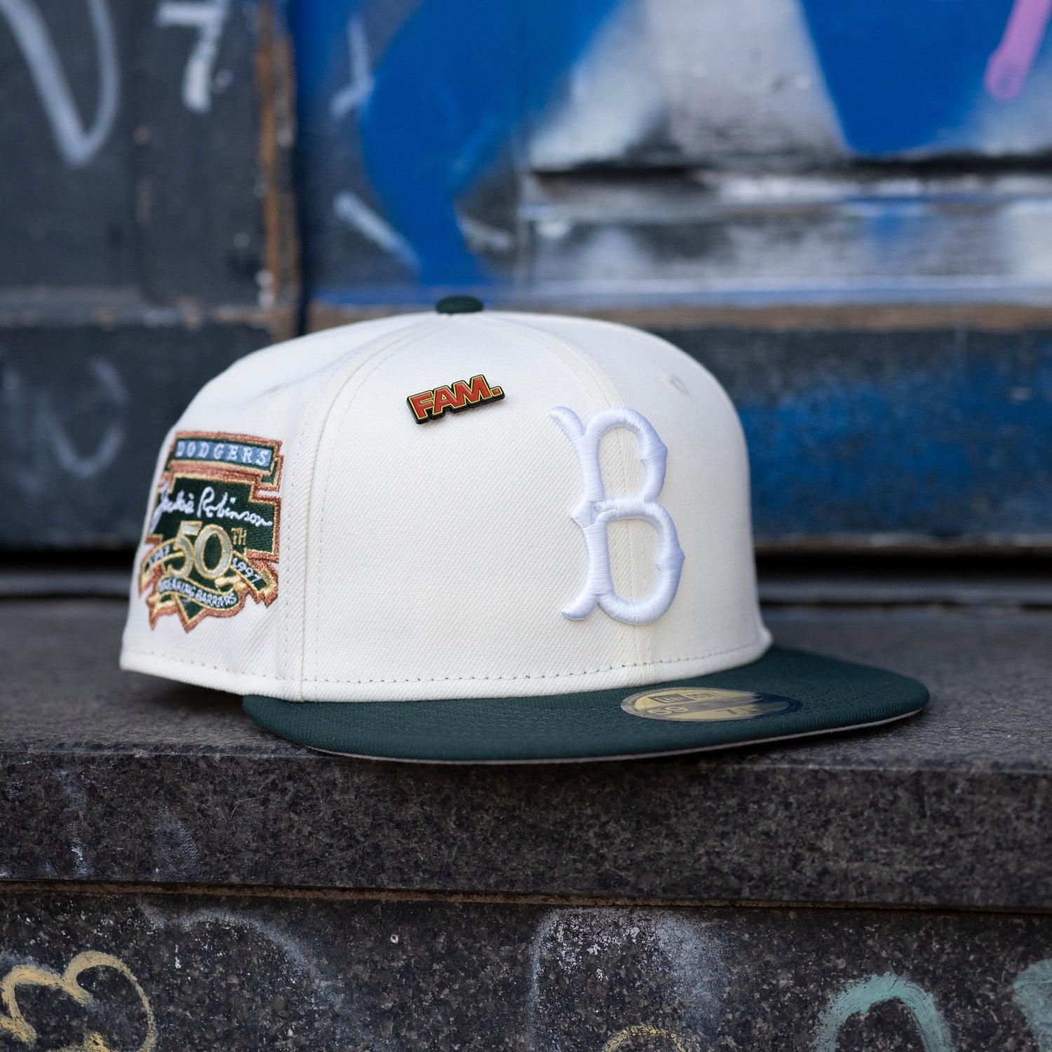 NEW ERA 59FIFTY MLB BROOKLYN DODGERS 50TH JACKIE ROBINSON ANNIVERSARY TWO TONE / GREY UV FITTED CAP