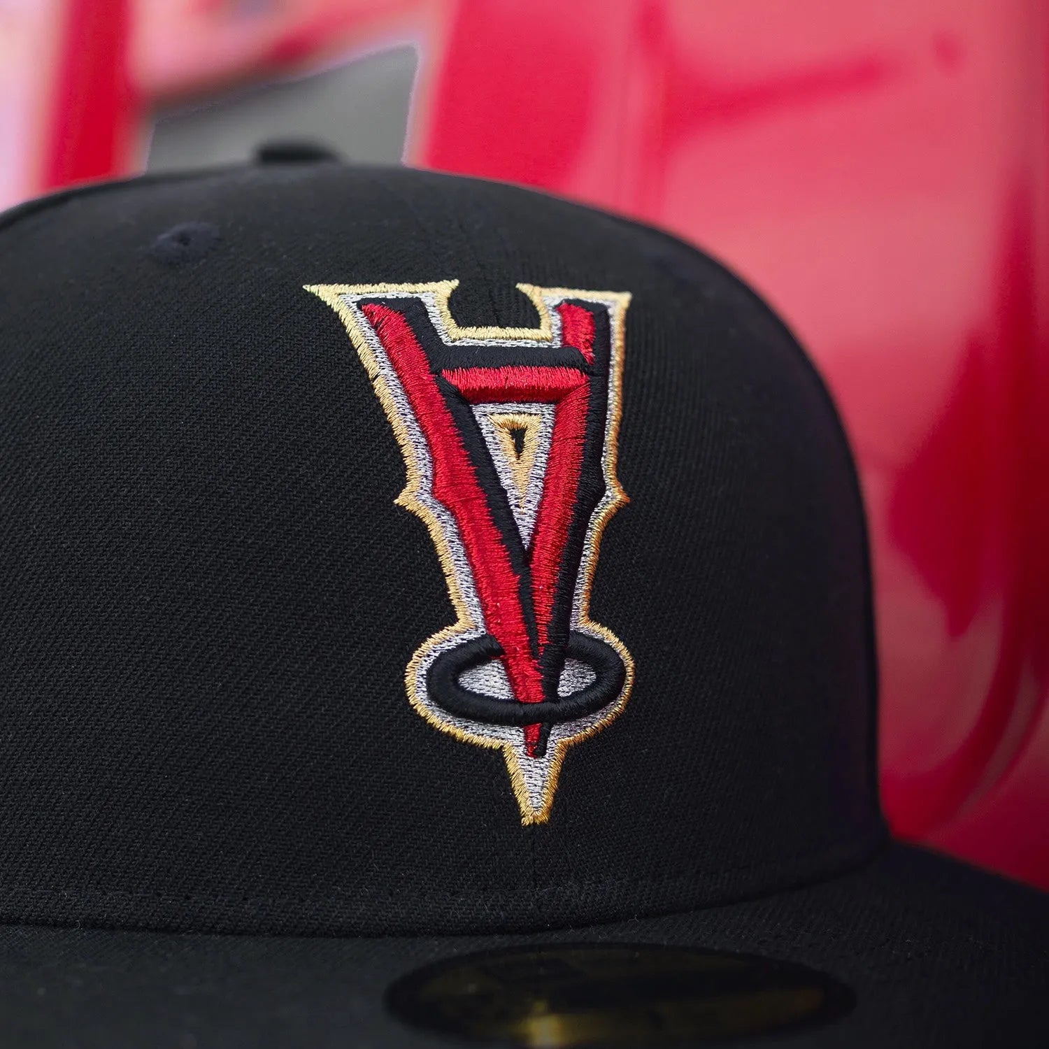 NEW ERA 59FIFTY MLB ANAHEIM ANGELS UPSIDE DOWN BLACK / GREY UV FITTED CAP