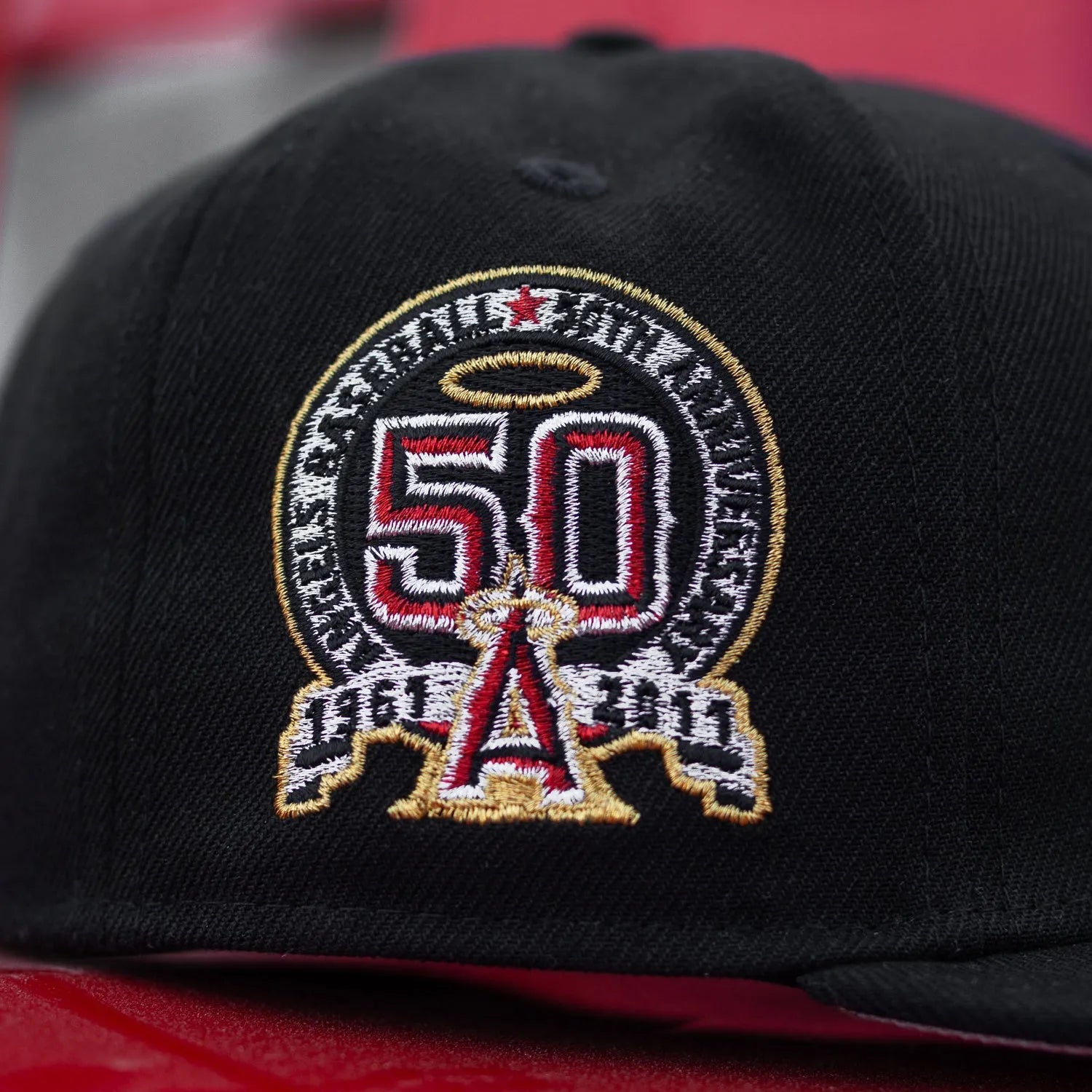 NEW ERA 59FIFTY MLB ANAHEIM ANGELS UPSIDE DOWN BLACK / GREY UV FITTED CAP