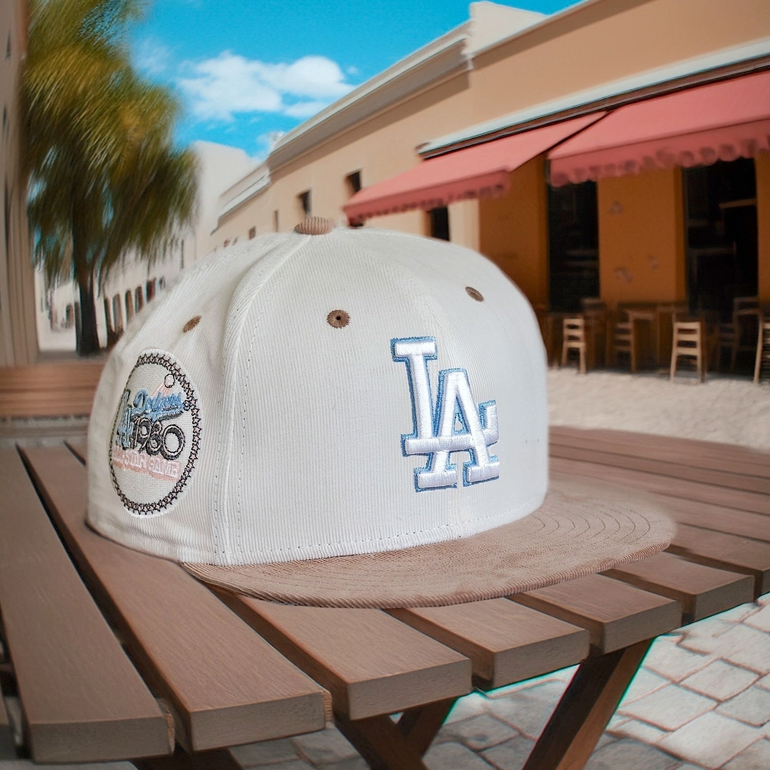 NEW ERA 59FIFTY MLB LOS ANGELES DODGERS ALL STAR GAME 1980 TWO TONE MICRO CORD / GREY UV FITTED CAP