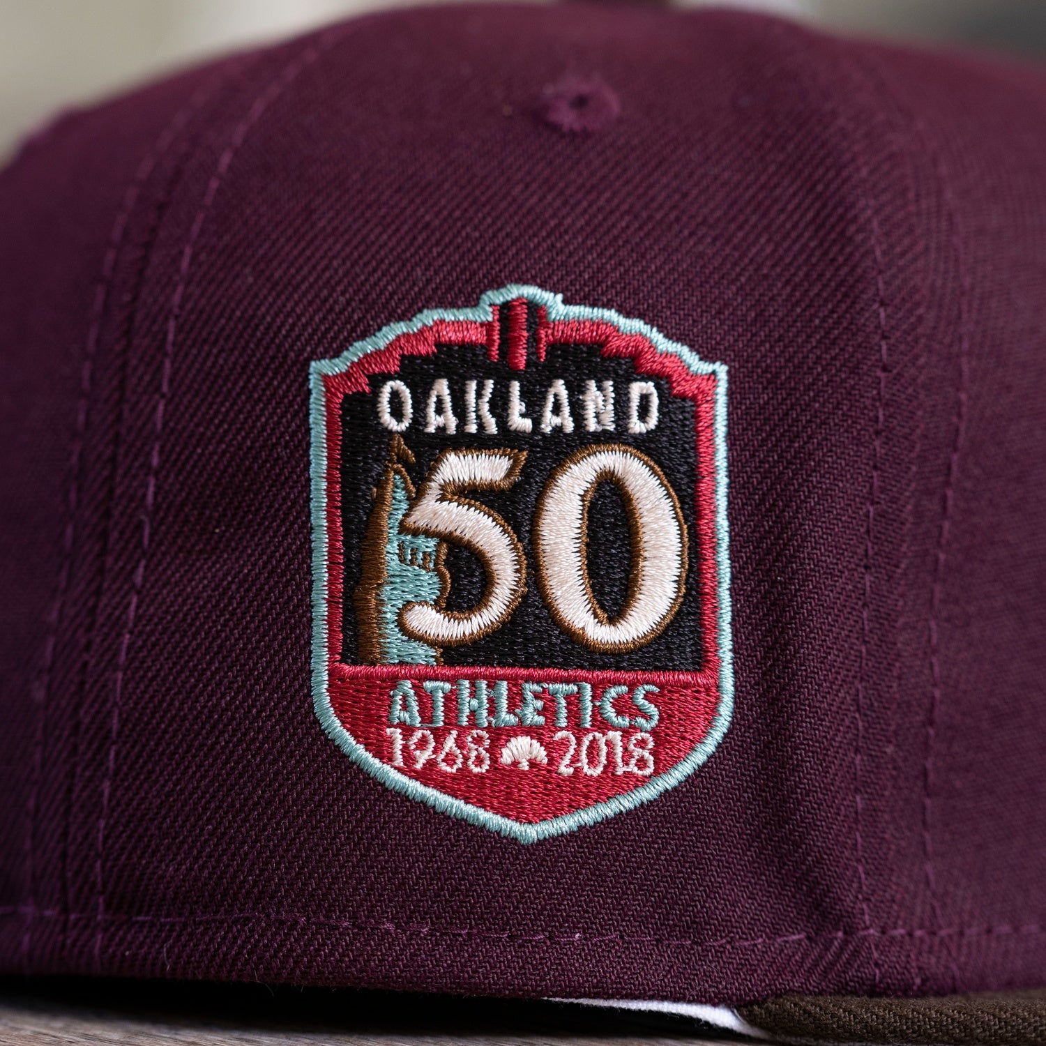 NEW ERA 59FIFTY MLB OAKLAND ATHLETICS 50TH ANNIVERSARY TWO TONE / GREY UV  FITTED CAP