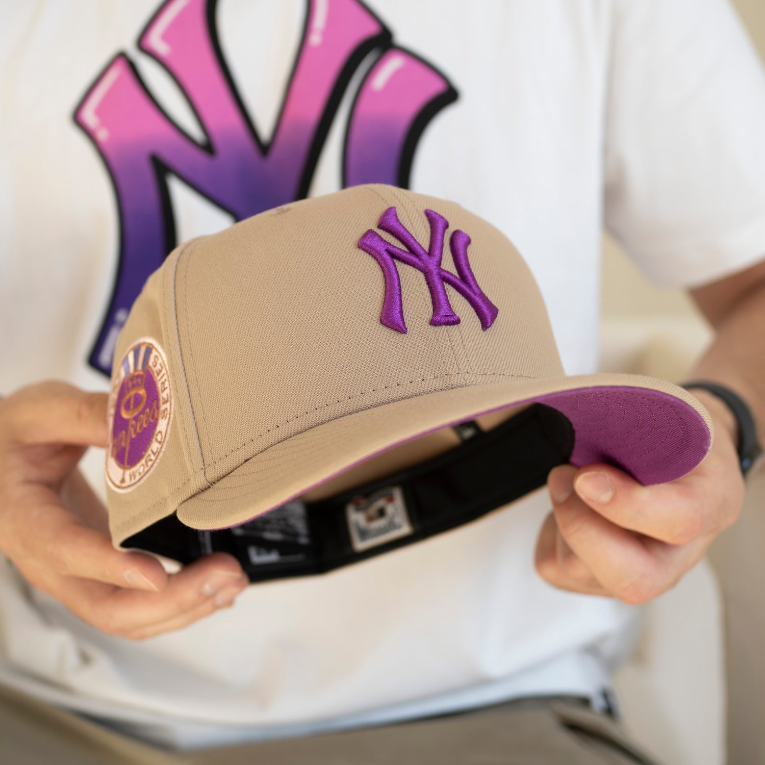 NEW ERA 59FIFTY MLB NEW YORK YANKEES WORLD SERIES 1962 CAMEL / SPARKLING GRAPE UV FITTED CAP