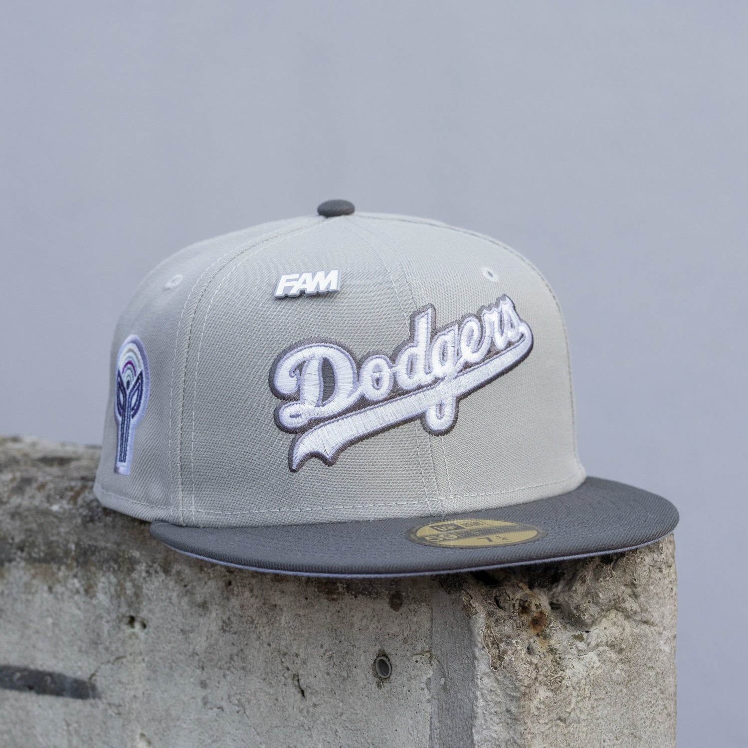 Los Angeles Dodgers 2-Tone Color Pack 59FIFTY Fitted Hat - Light Blue/ Charcoal BLFSTC / 7 7/8