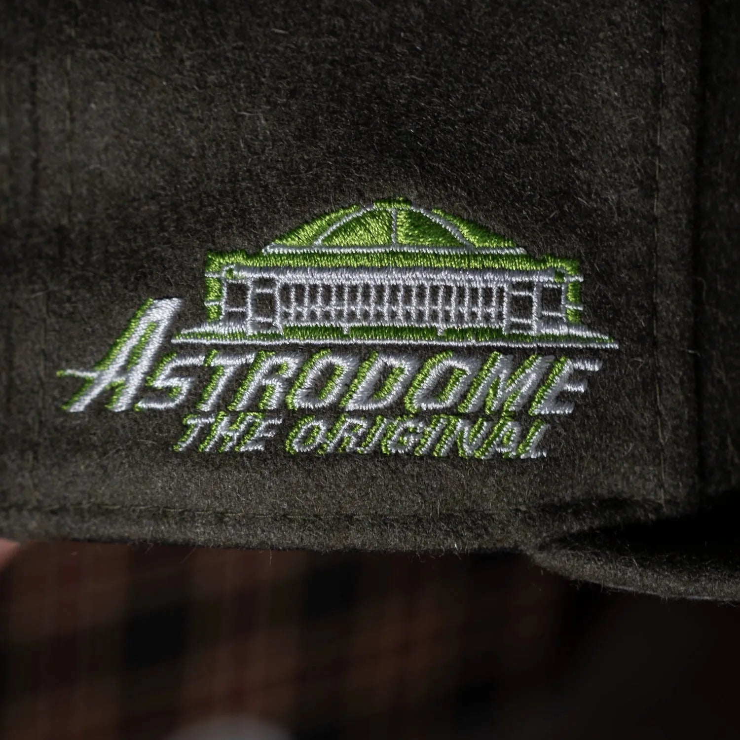 NEW ERA 59FIFTY MLB HOUSTON ASTROS ASTRODOME MELTON OLIVE / GREY UV FITTED CAP