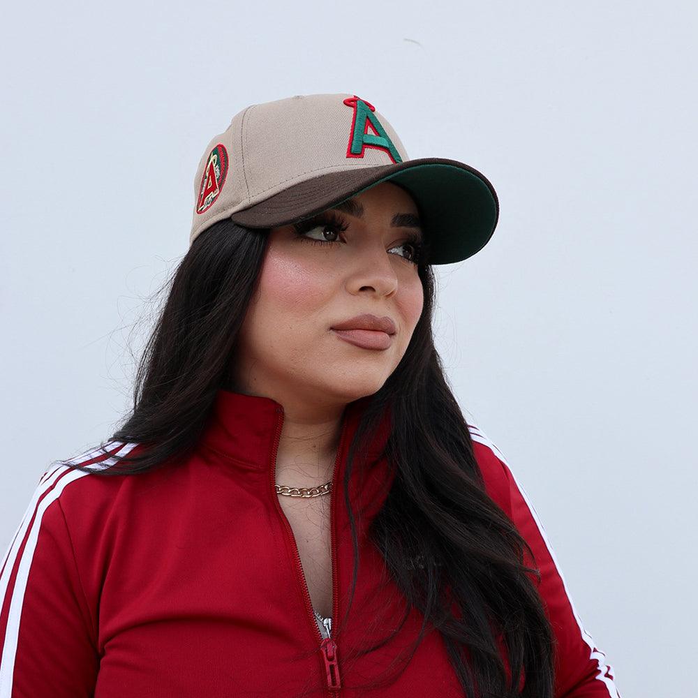 New Era California Angels Capsule Fall 2.0 40th Season Fitted Hat 59Fifty Fitted Hat Maroon/Green