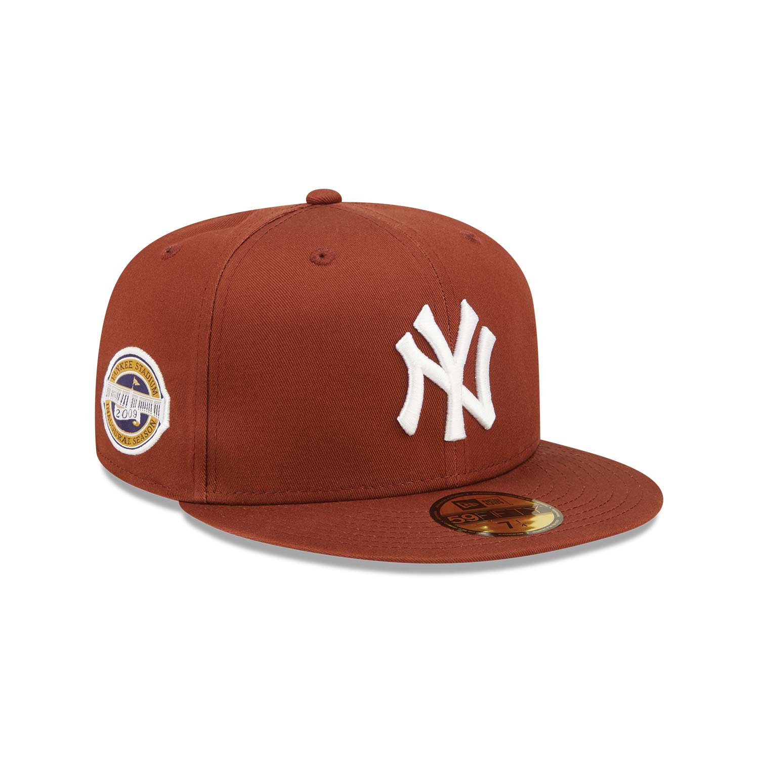 NEW ERA 59FIFTY MLB NEW YORK YANKEES INAUGURAL SEASON 2009 BROWN / BROWN UV FITTED CAP