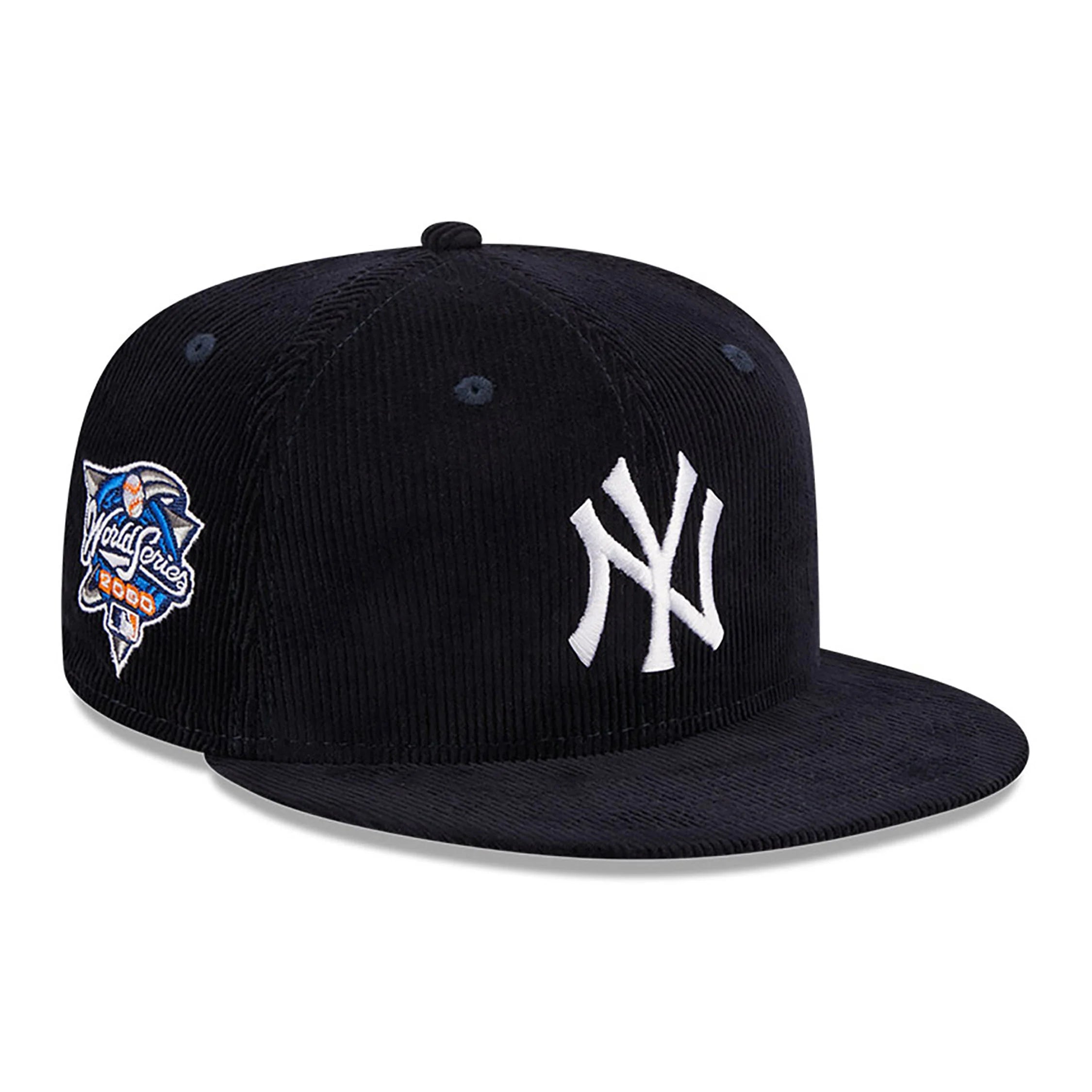 NEW ERA 59FIFTY MLB THROWBACK CORD NEW YORK YANKEES NAVY FITTED CAP