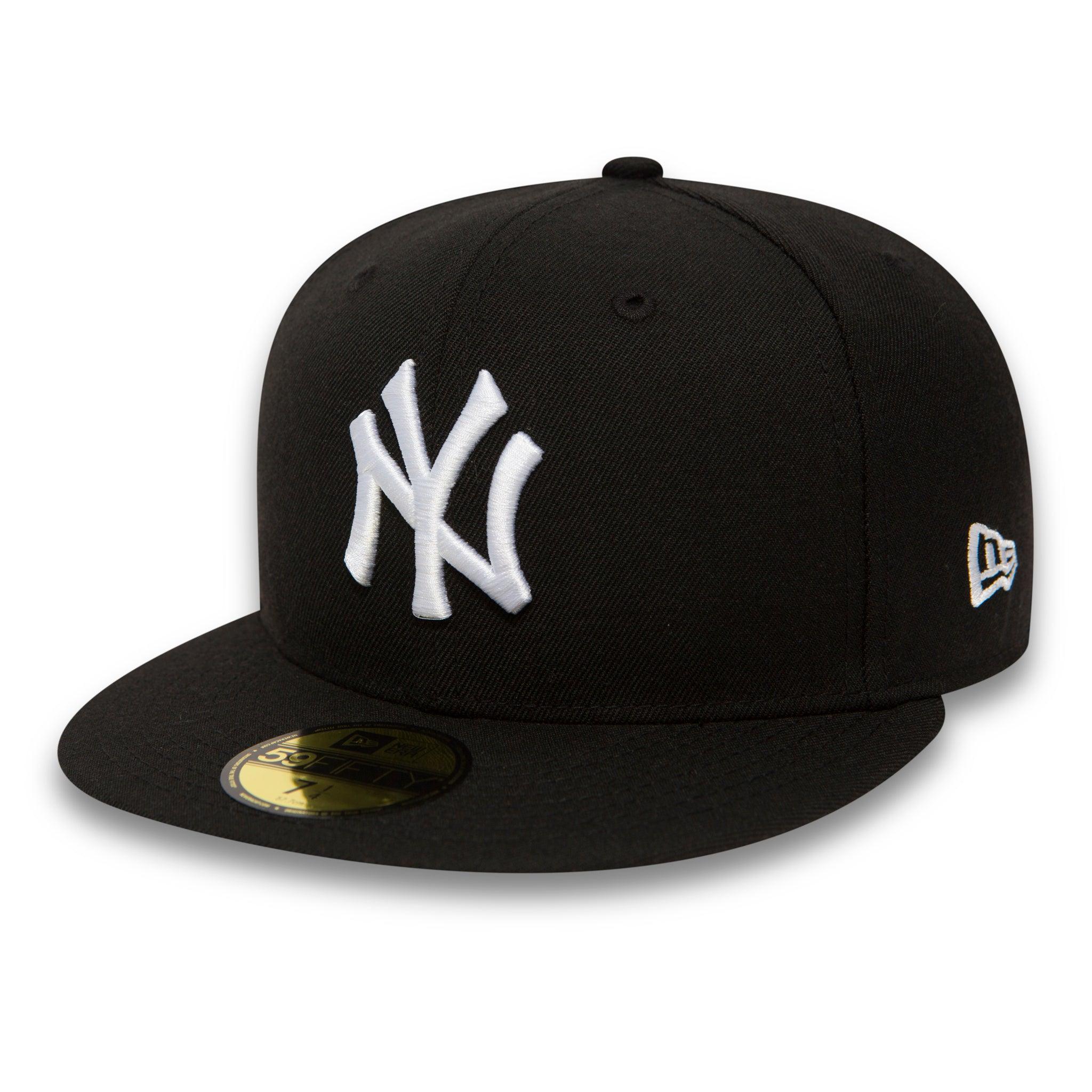 New Era New York Yankees Basic OTC 950 Stretch Fit Sombrero Negro sobre  Negro OSFA