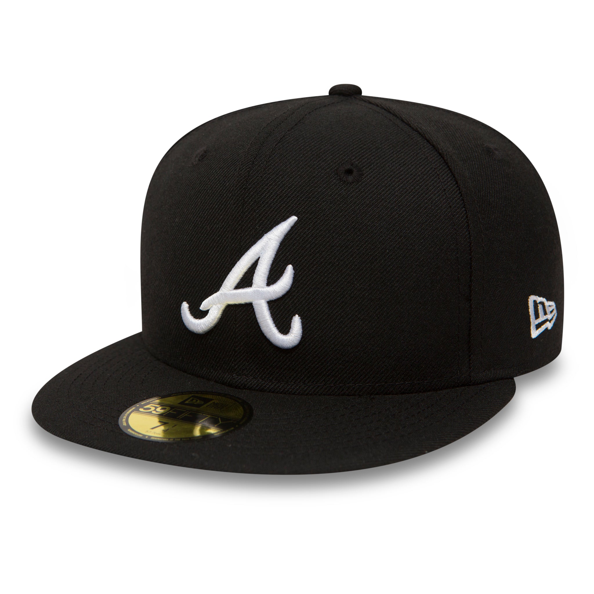 10047487 59FIFTY ATLANTA BRAVES BLACK/WHITE FITTED CAP