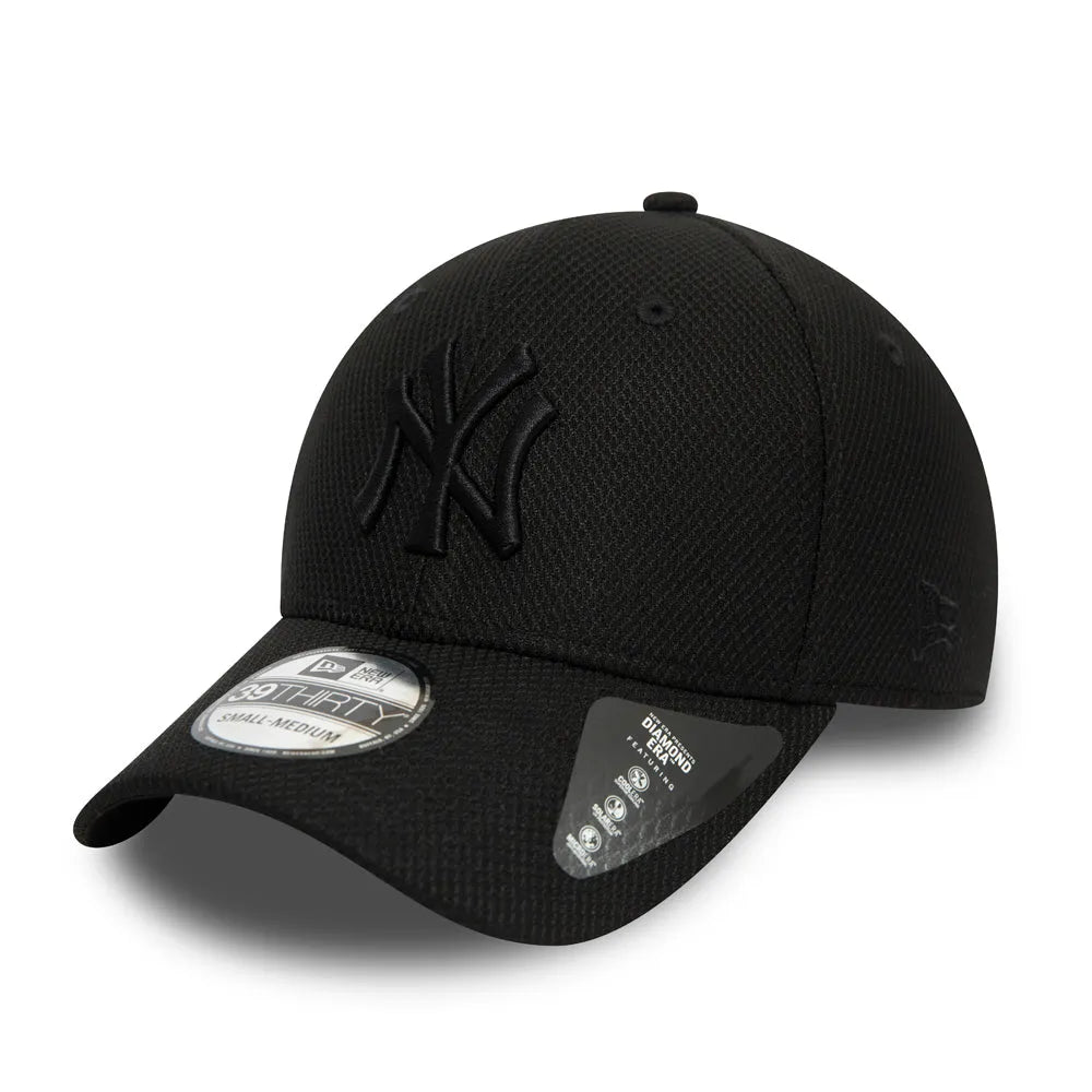 12523910 39THIRTY MLB NEW YORK YANKEES DIAMOND ERA STRETCH FIT BLACK CAP