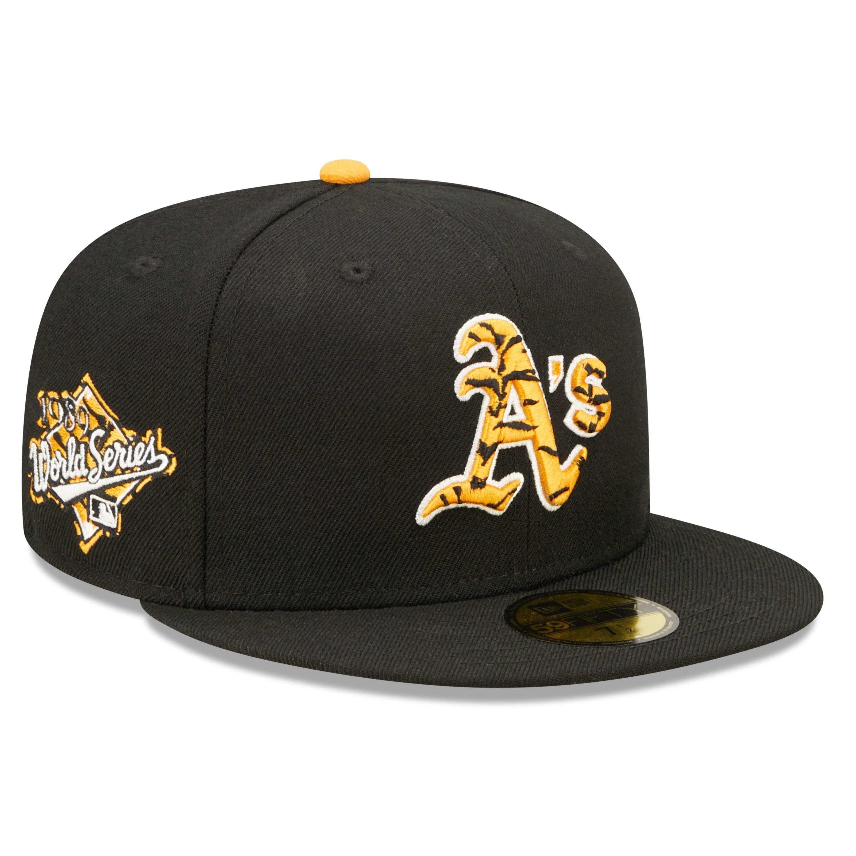 NEW ERA 59FIFTY WORLD SERIES 1989 MLB OAKLAND ATHLETICS TIGERFILL FITTED CAP - FAM