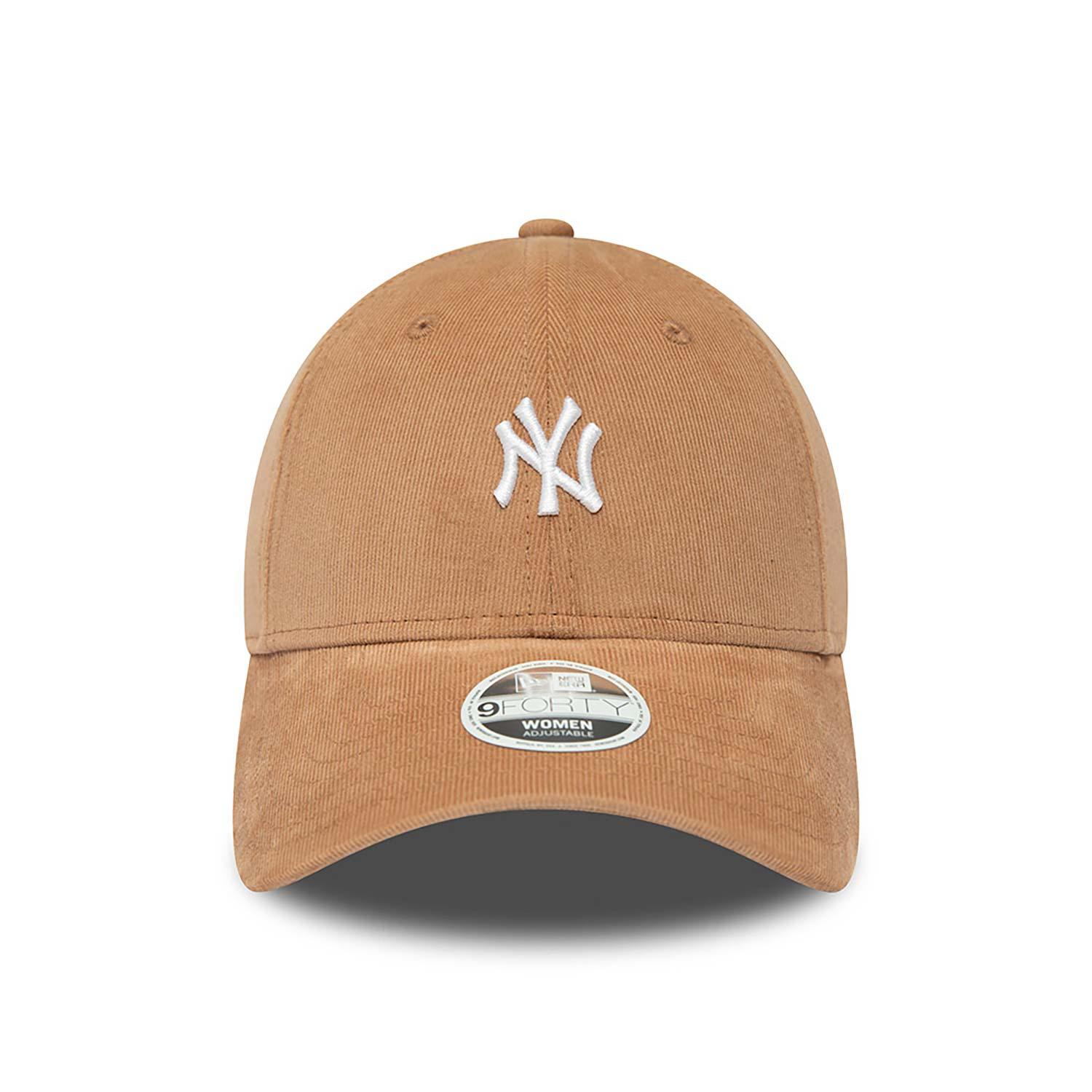NEW ERA 9FORTY WOMEN MLB NEW YORK YANKEES MINI CORD KHAKI CAP
