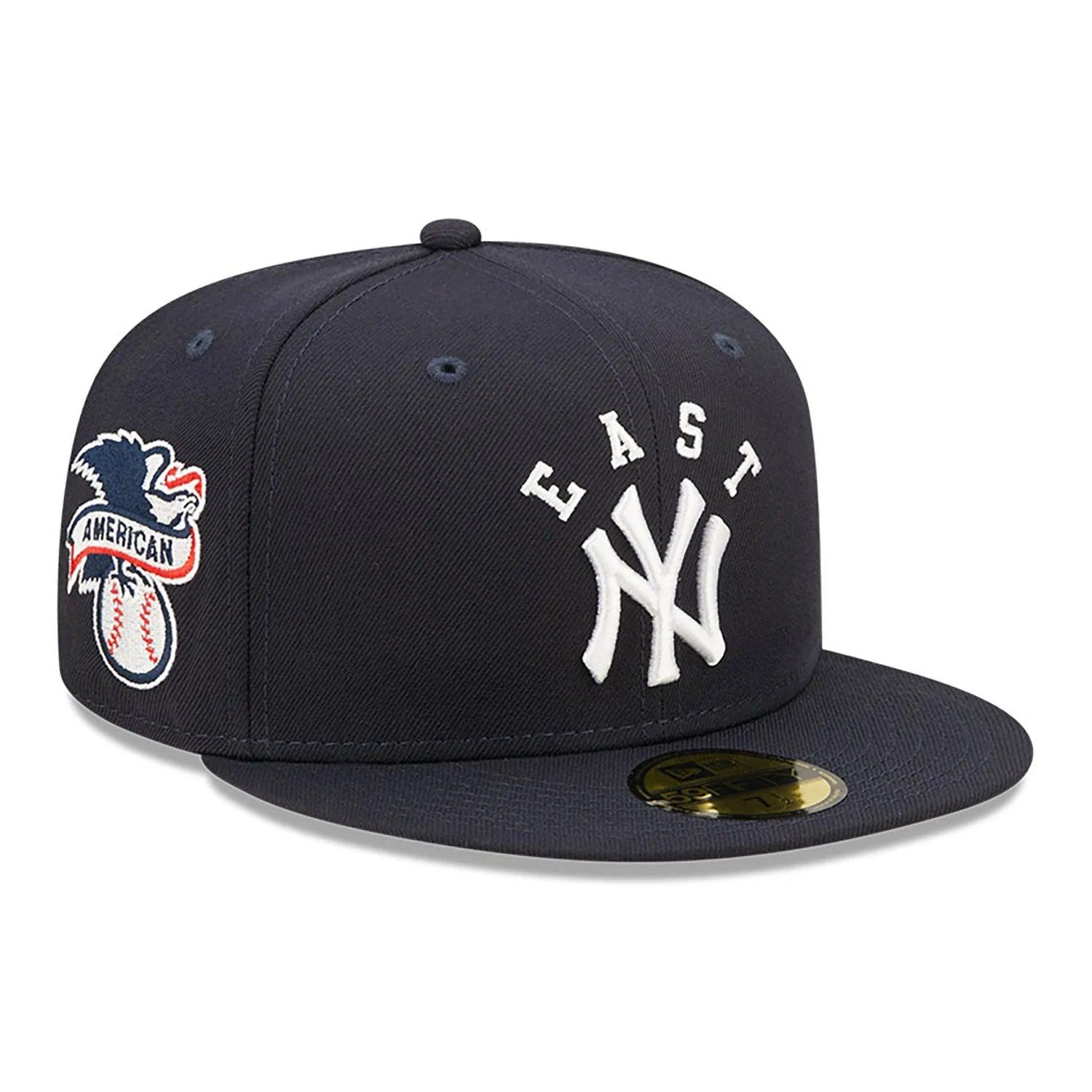 NEW ERA 59FIFTY MLB LEAGUE NEW YORK YANKEES TEAM NAVY FITTED CAP - FAM