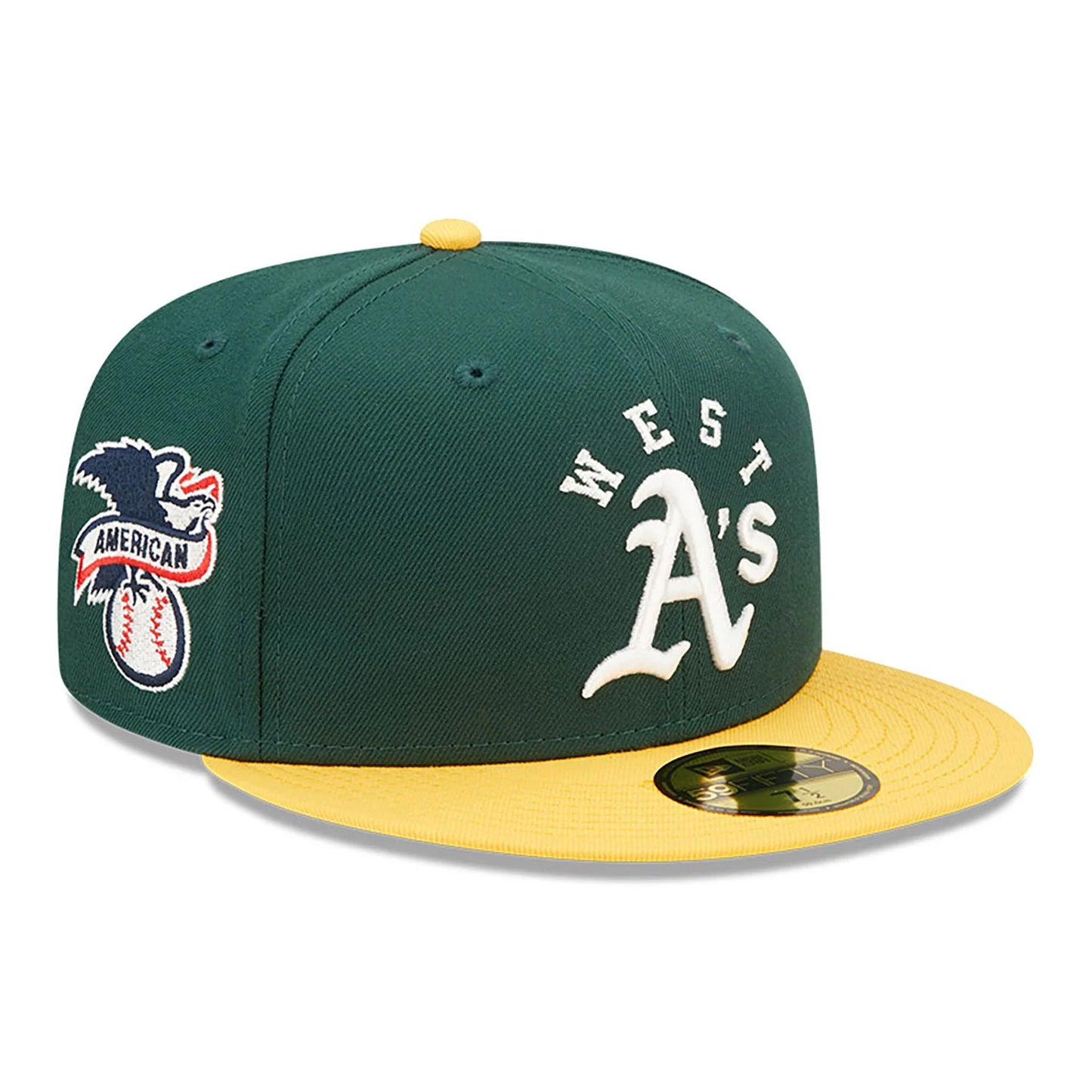 Oakland Athletics Two Tone Yellow Green 59FIFTY Fitted Hat