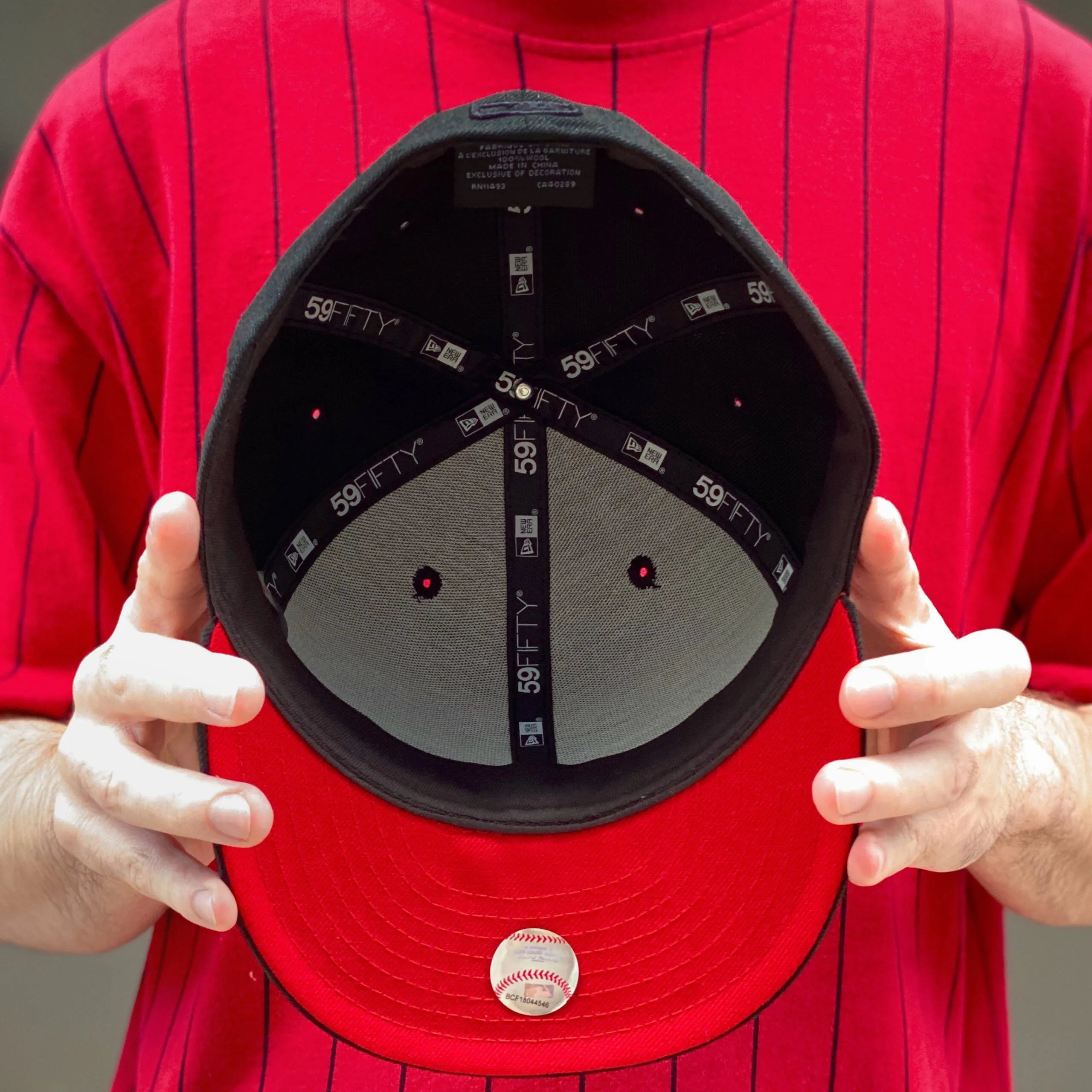 EXCLUSIVE 59FIFTY MLB NEW YORK YANKEES BLACK/RED UNDERBRIM